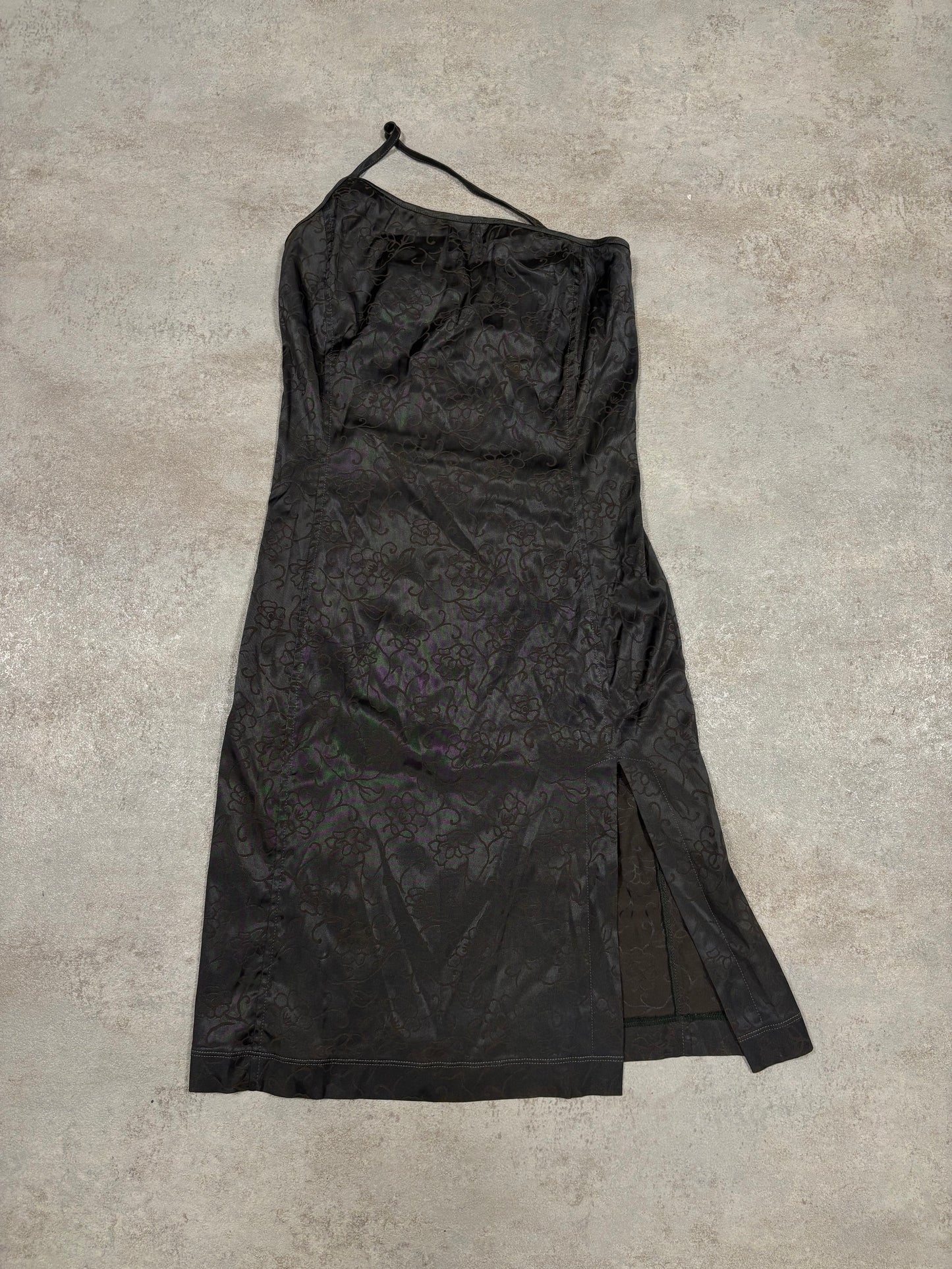 Vestido Estampado Floral Elástico Armani Jeans 90s Vintage - S
