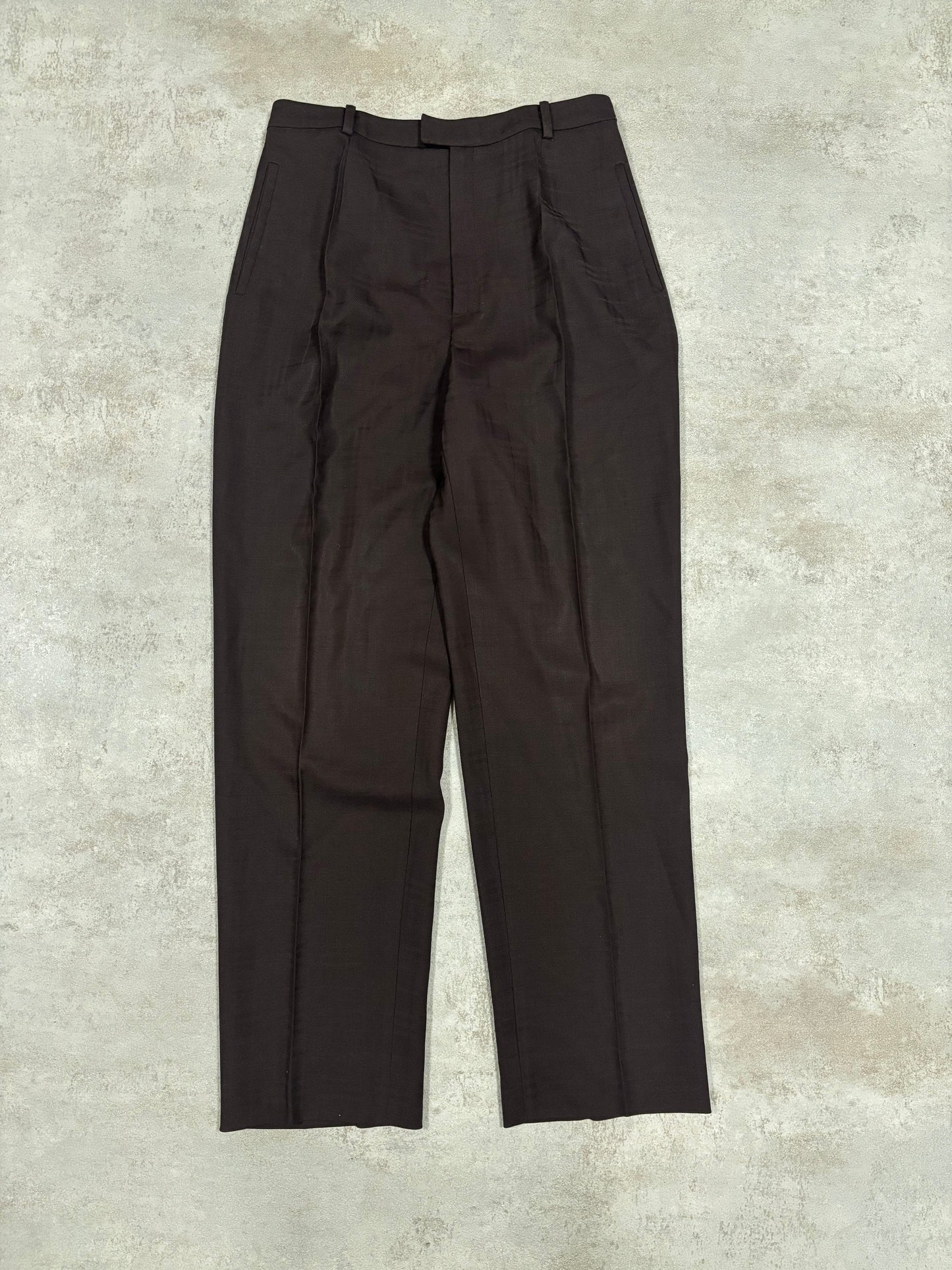 Pantalones Traje Pinza Estampado Cuadros Burberry 00s Vintage - M