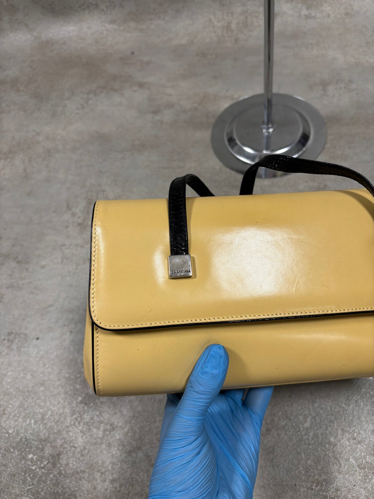 Bolso Cuero Hombro Estructura Balenciaga Paris 90s Vintage