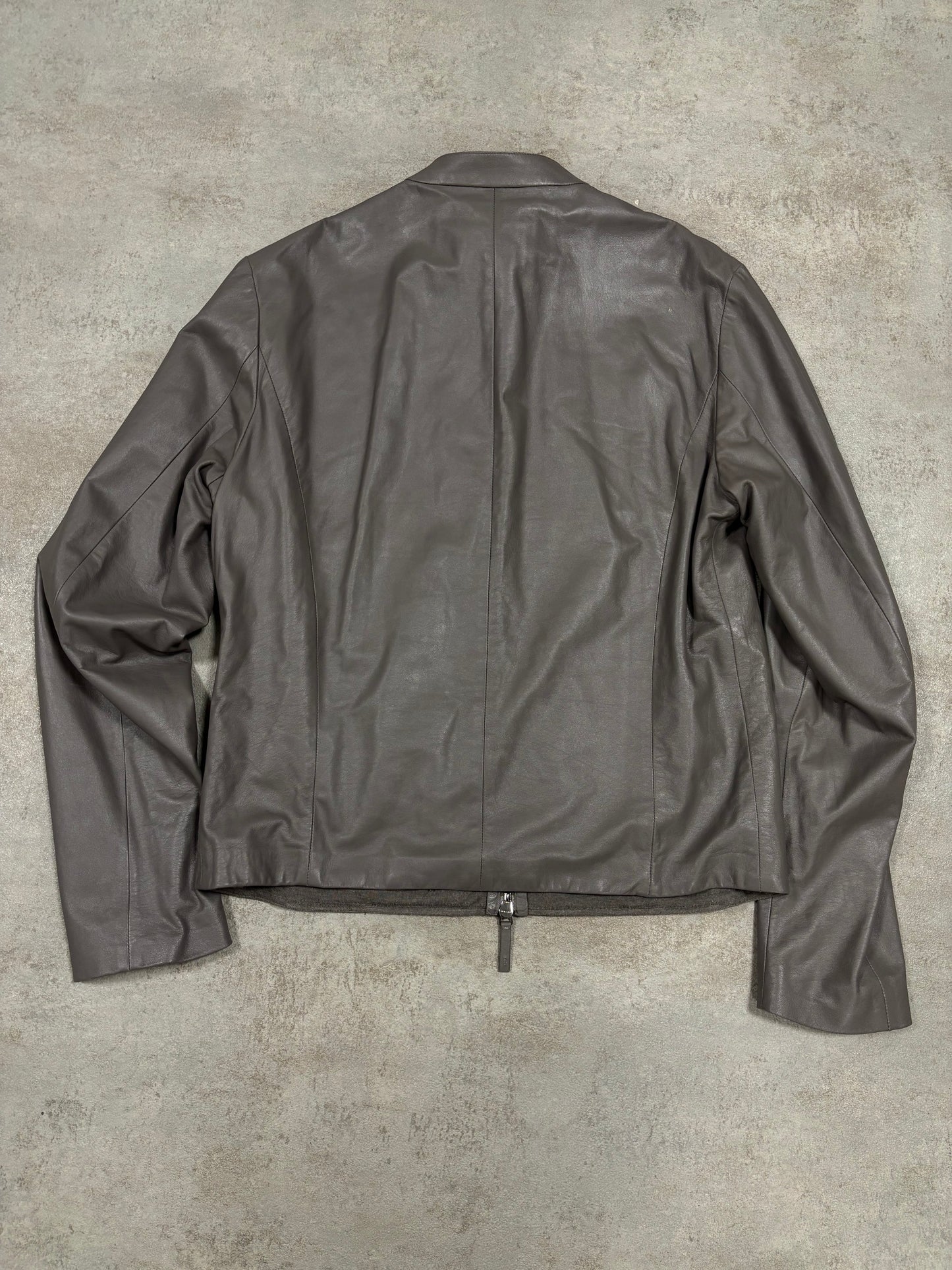 Chaqueta Cuero Panelado Armani Collezioni - M