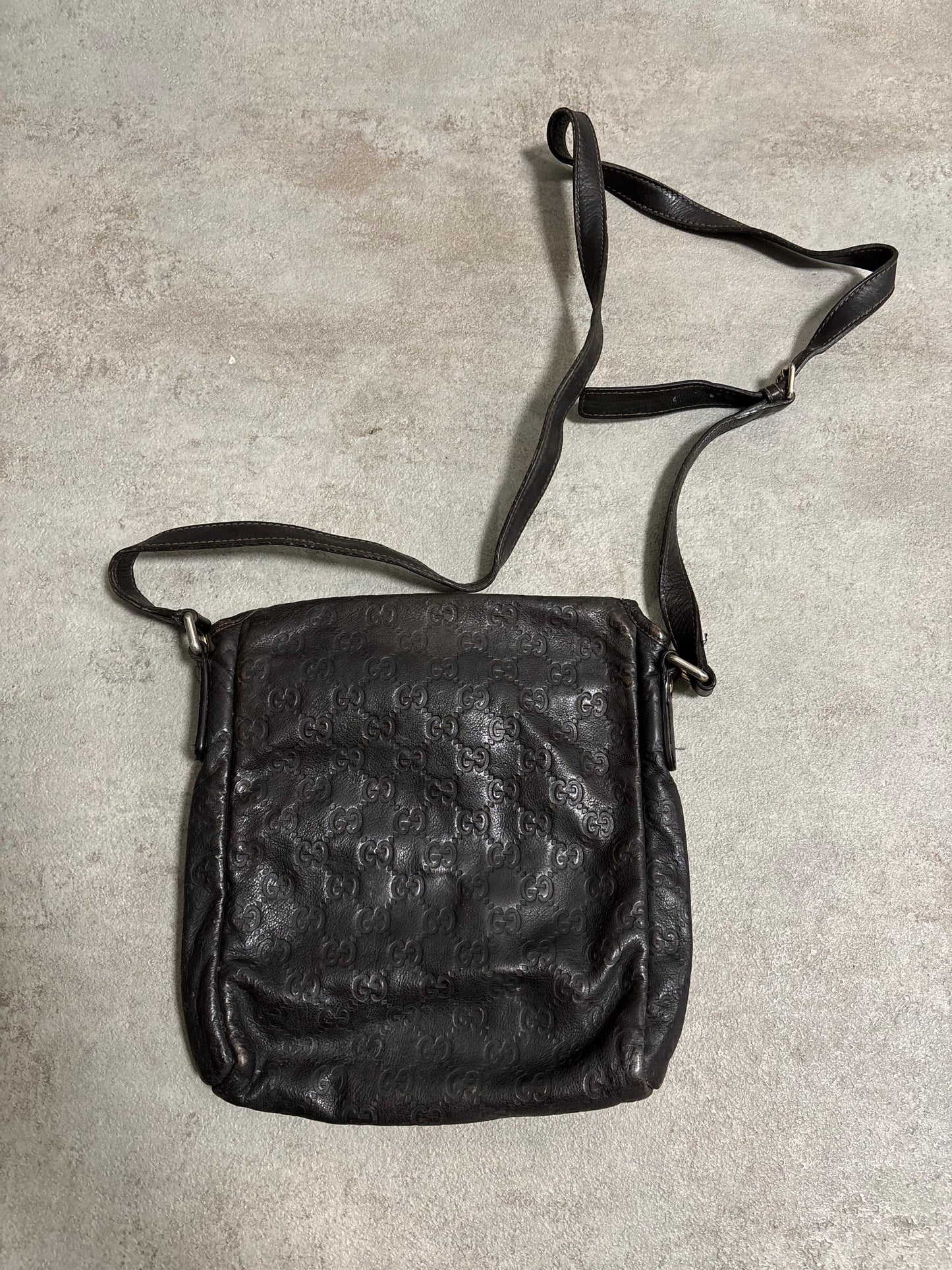 Bandolera ‘Guccissima’ Cuero Gucci 00s Vintage