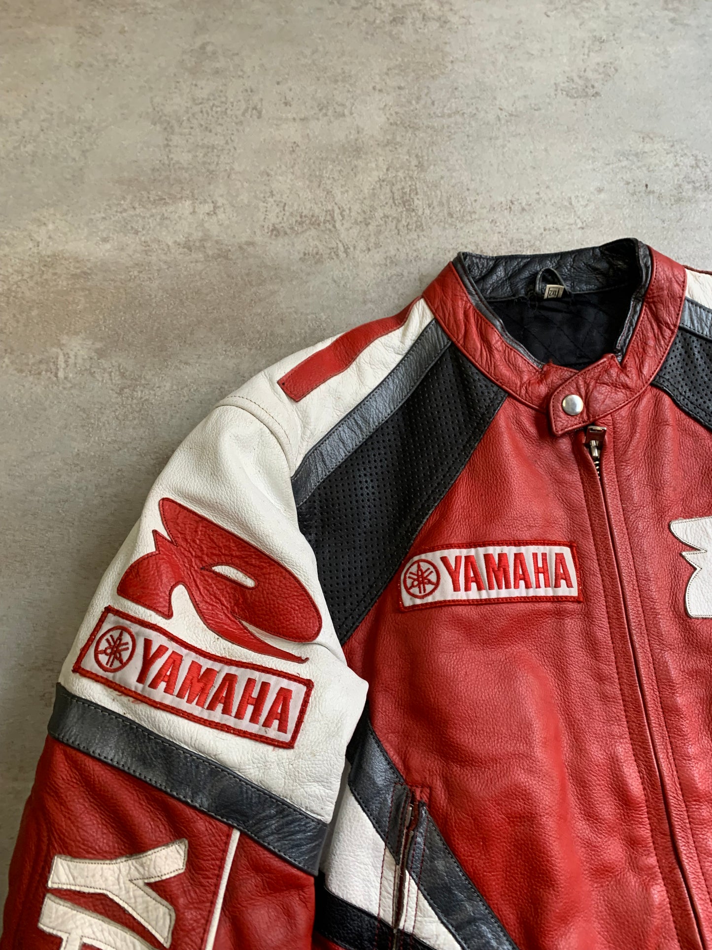 Chaqueta Cuero Motor Vintage Yamaha