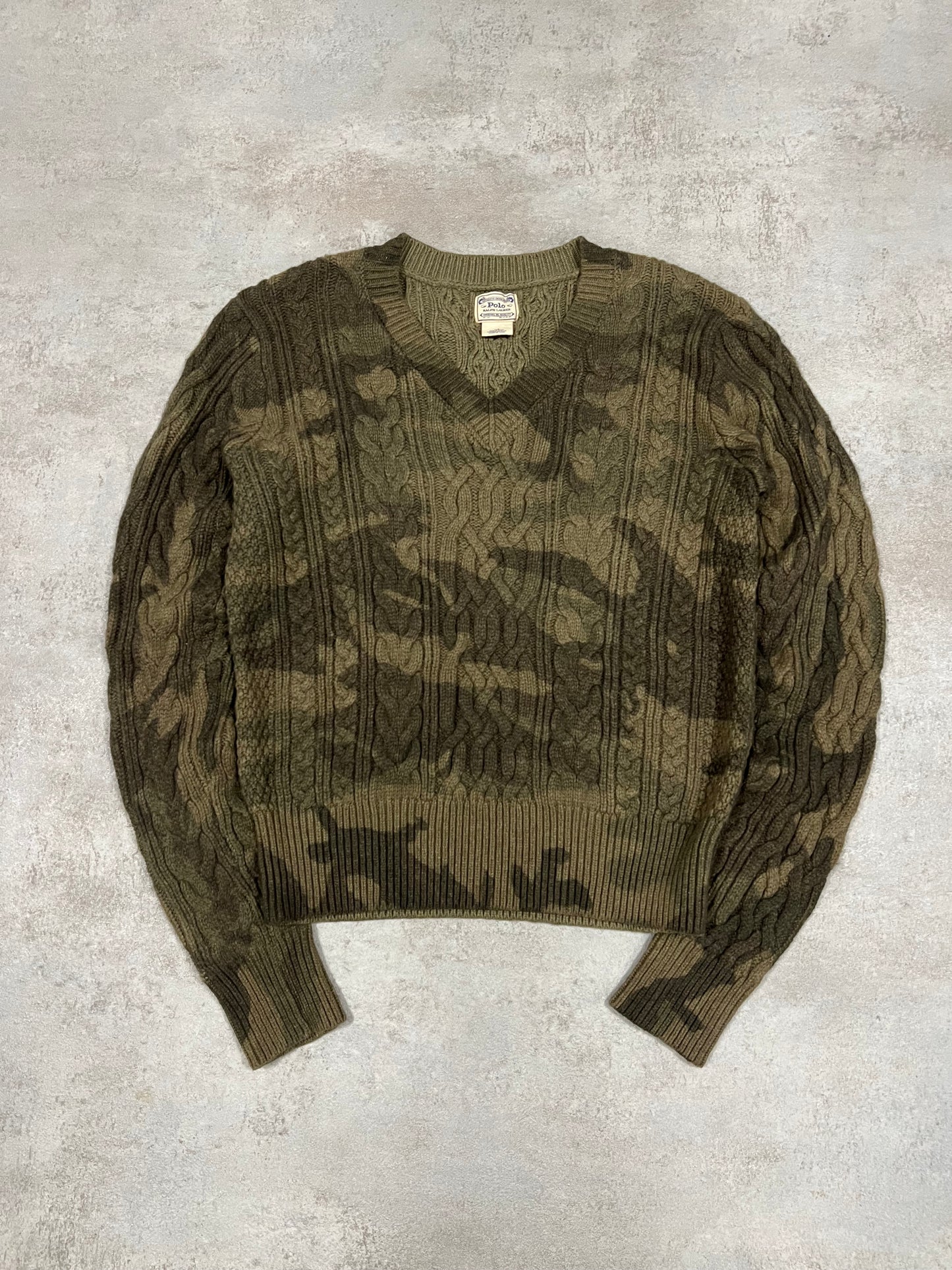 Jersey Lana Militar Vintage Polo Ralph Lauren - M