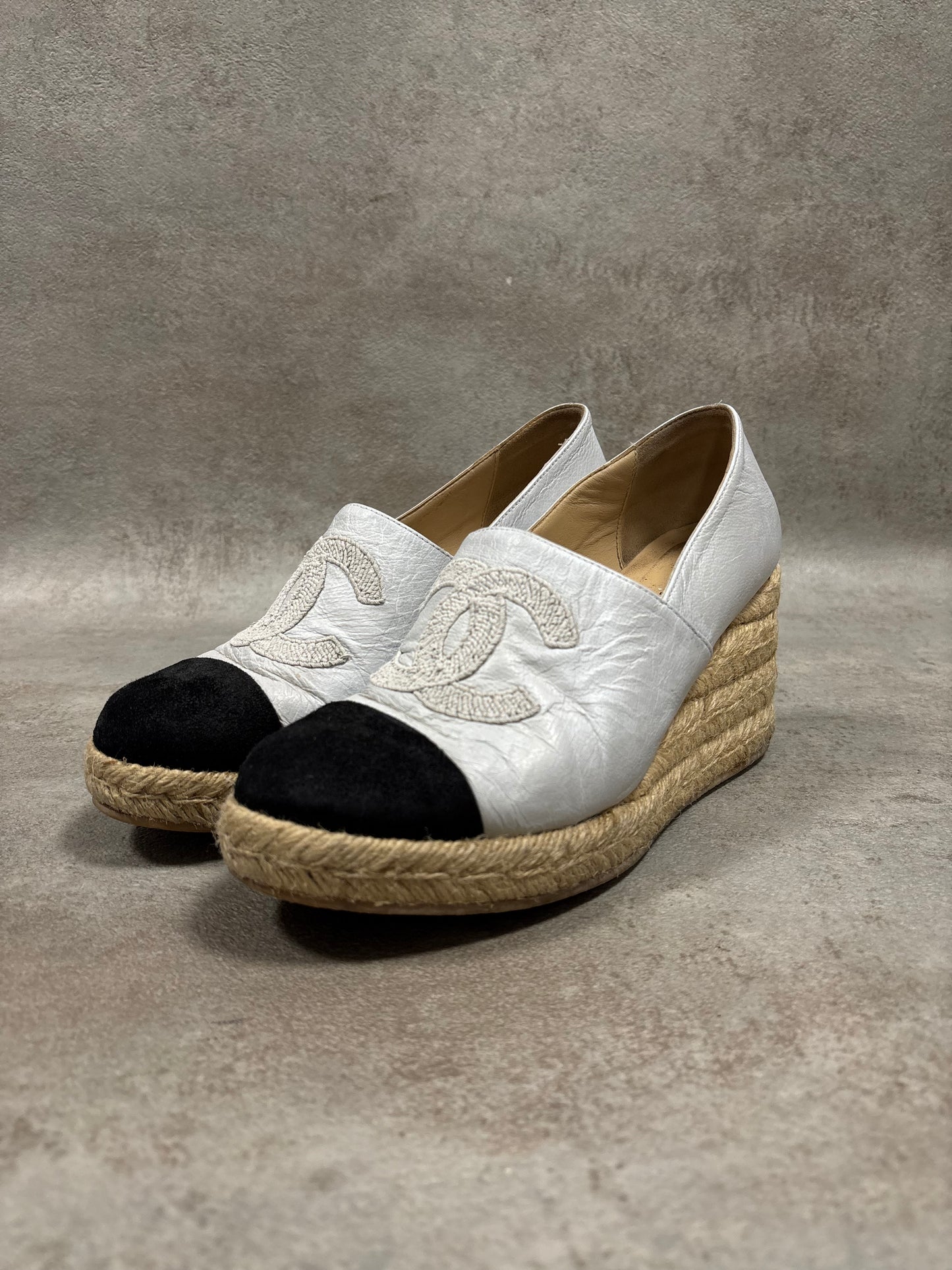 Zapatos Plataforma Tacón Cuero Chanel 00s Vintage - 37