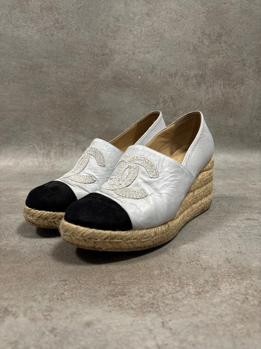 Zapatos Plataforma Tacón Cuero Chanel 00s Vintage - 37