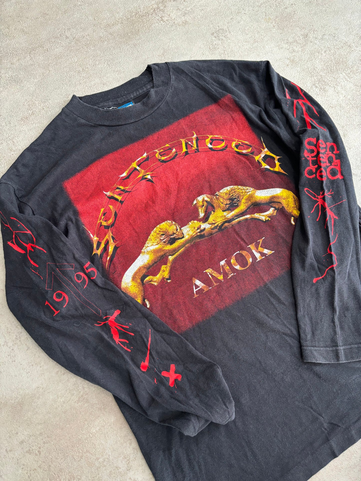 Camiseta Screen Stars Sentenced ‘Amok Tour 1995’ Vintage - L