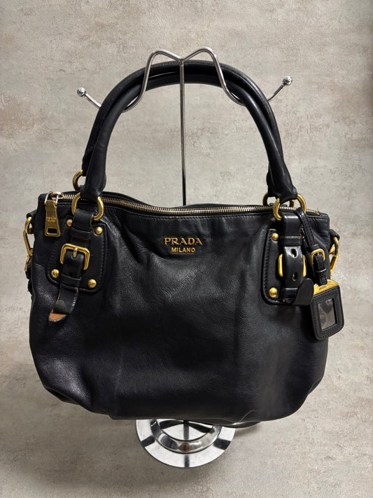 Bolso Satchel Cuero Prada 00s Vintage