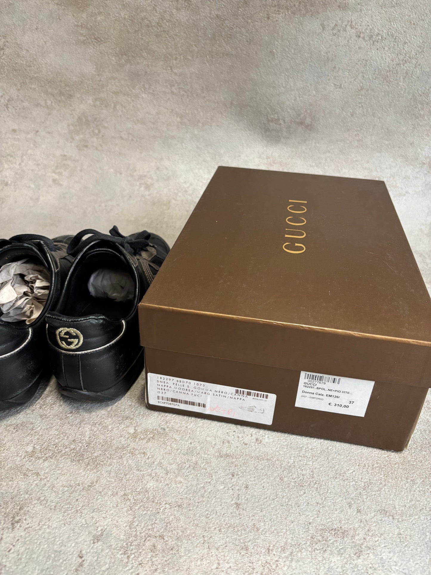 Zapatillas Deportivas Leather Gucci 00s Vintage With OG Case - 37