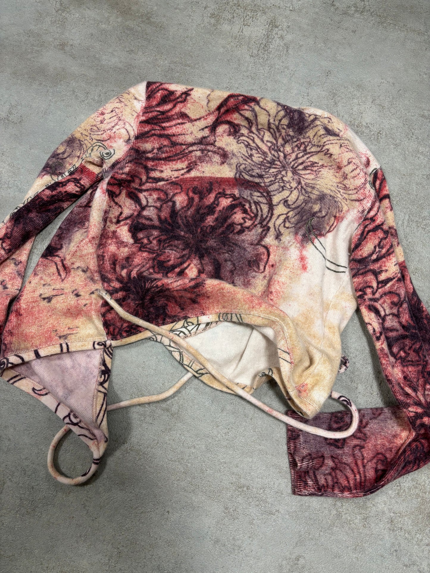 Jersey Top Manga Larga Cruzado ‘Total Print’ Just Cavalli 2002 Vintage - M