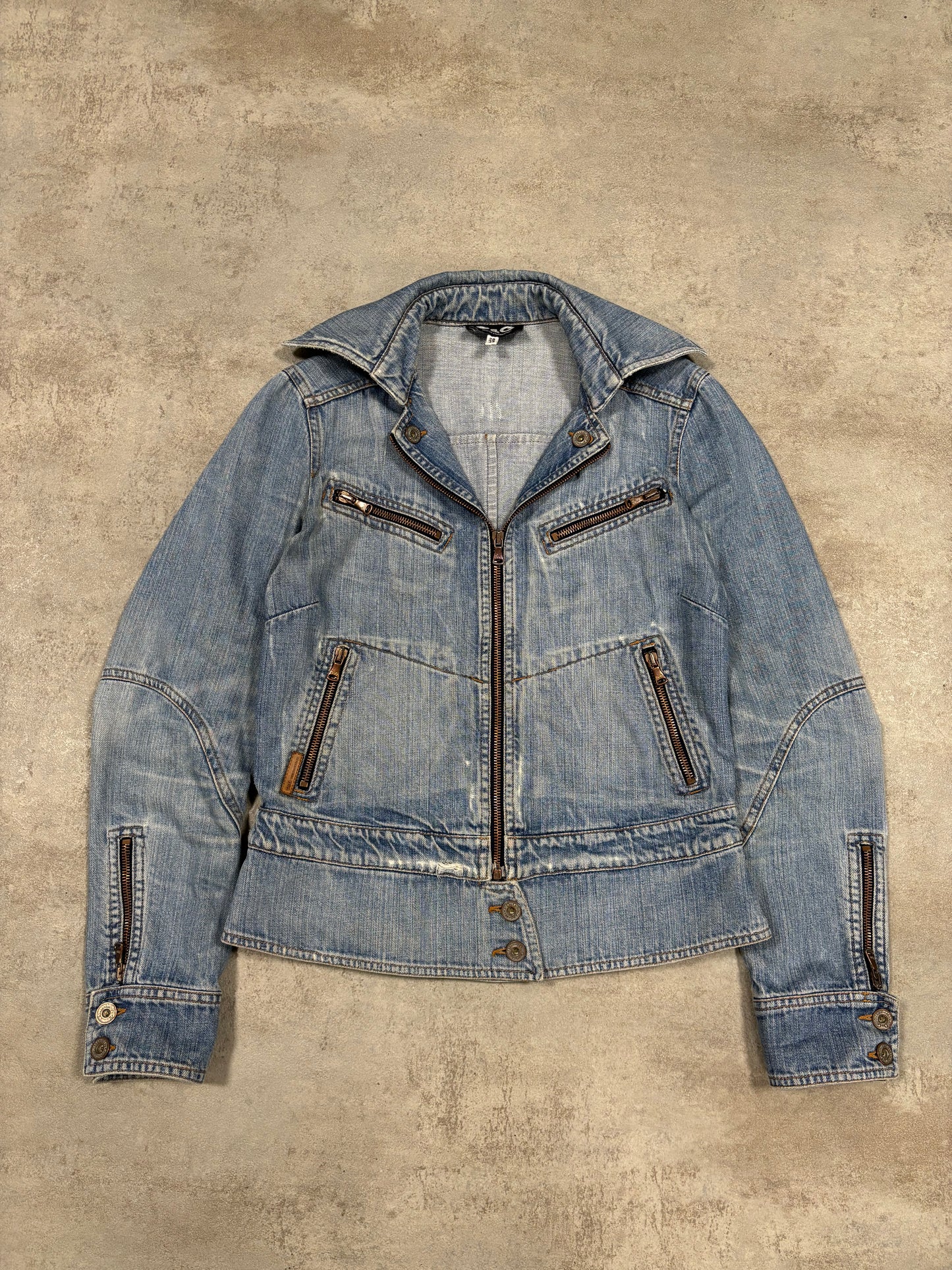 Chaqueta Modulable Vaquera Cargo Dolce & Gabbana 00s Vintage - S