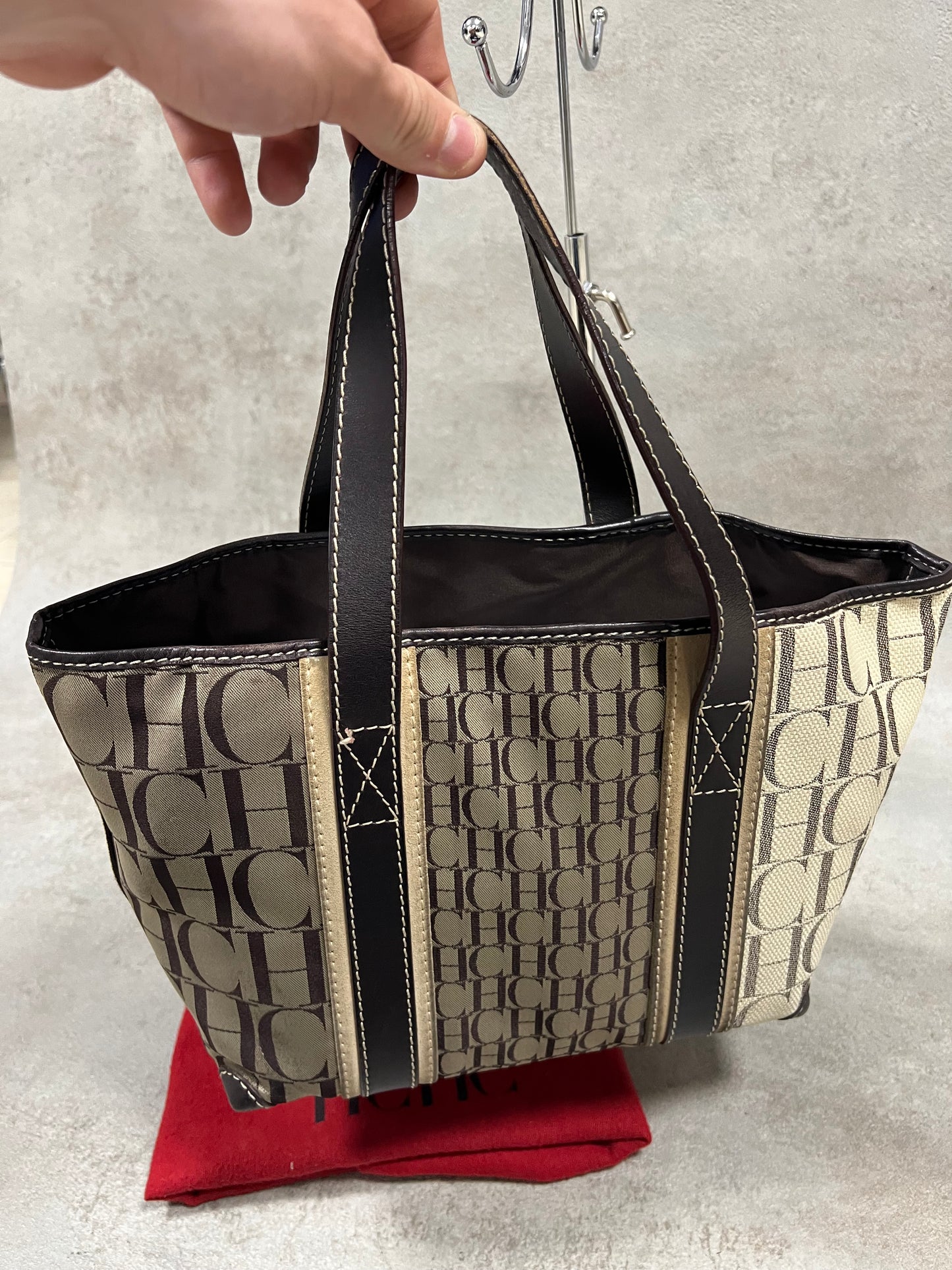 Bolso Tela Convertible Vintage Carolina Herrera 00’s Deadstock