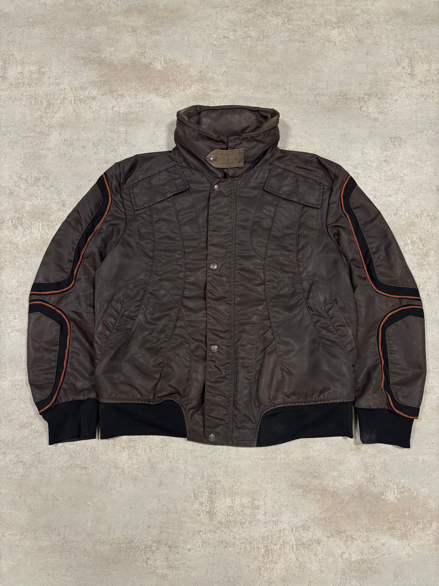 Chaqueta Cintas Elásticas Marithé + François Girbaud 00s Vintage - L