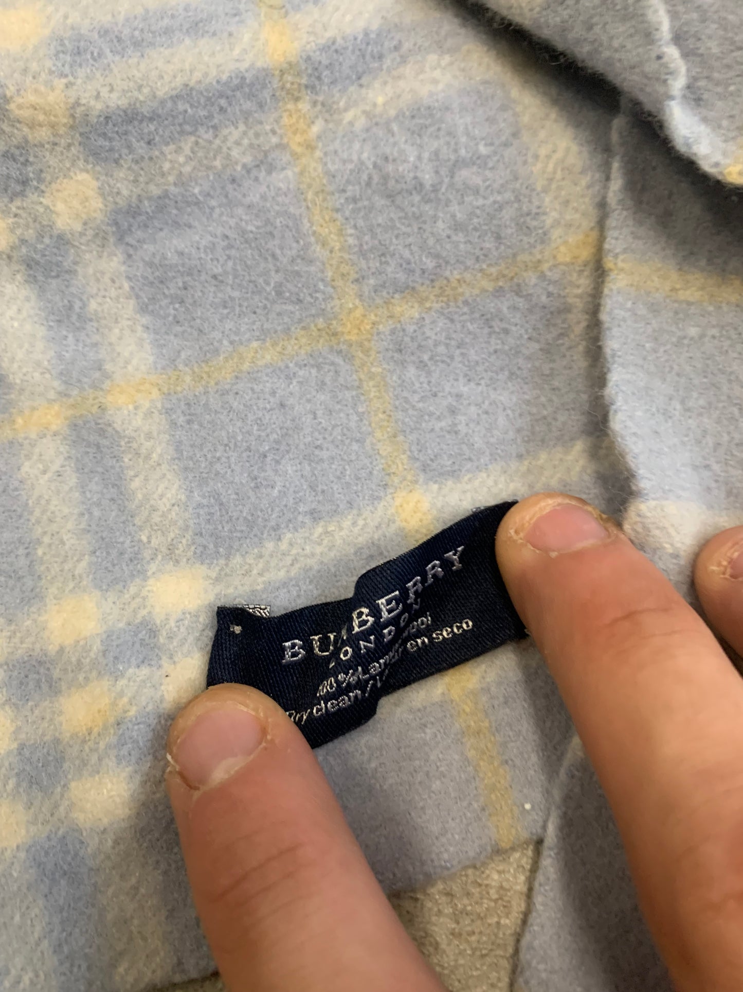 Bufanda Vintage Burberry Light Blue Nova Check 90’s