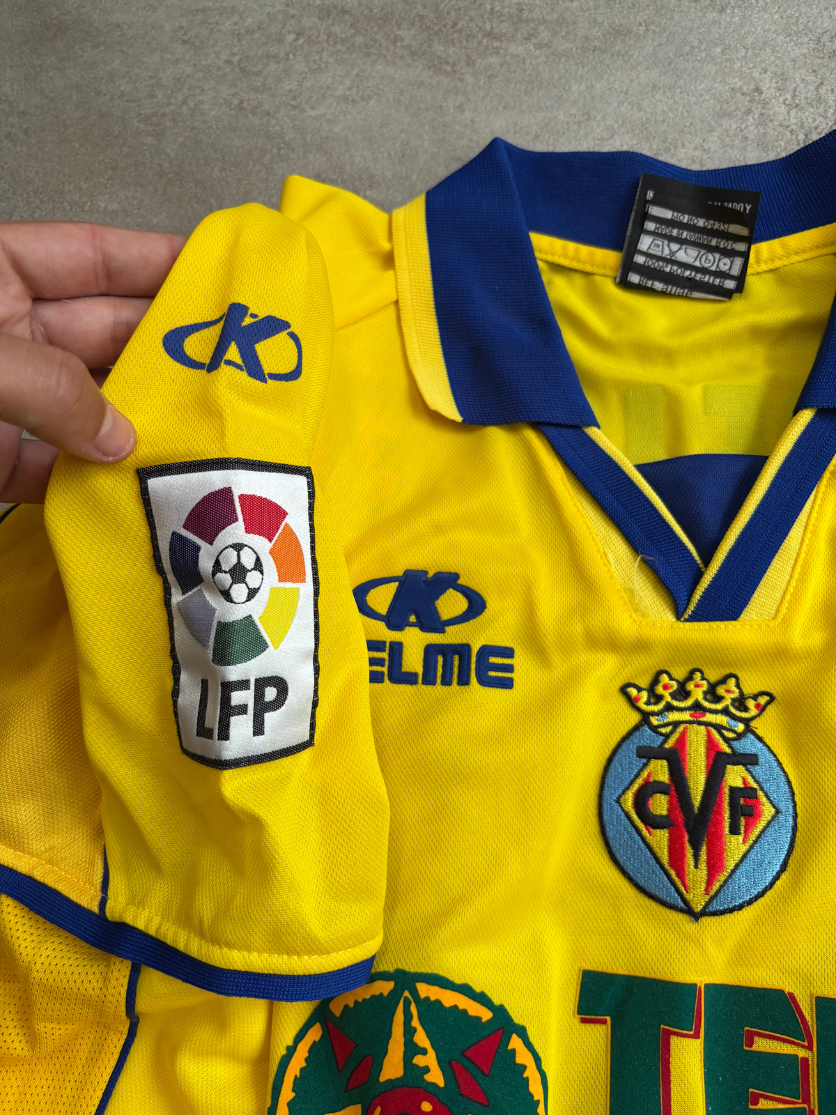 Camiseta Kelme Villarreal ‘Terra Mítica’ 2001/02 ‘Jorge López’ Vintage - XL