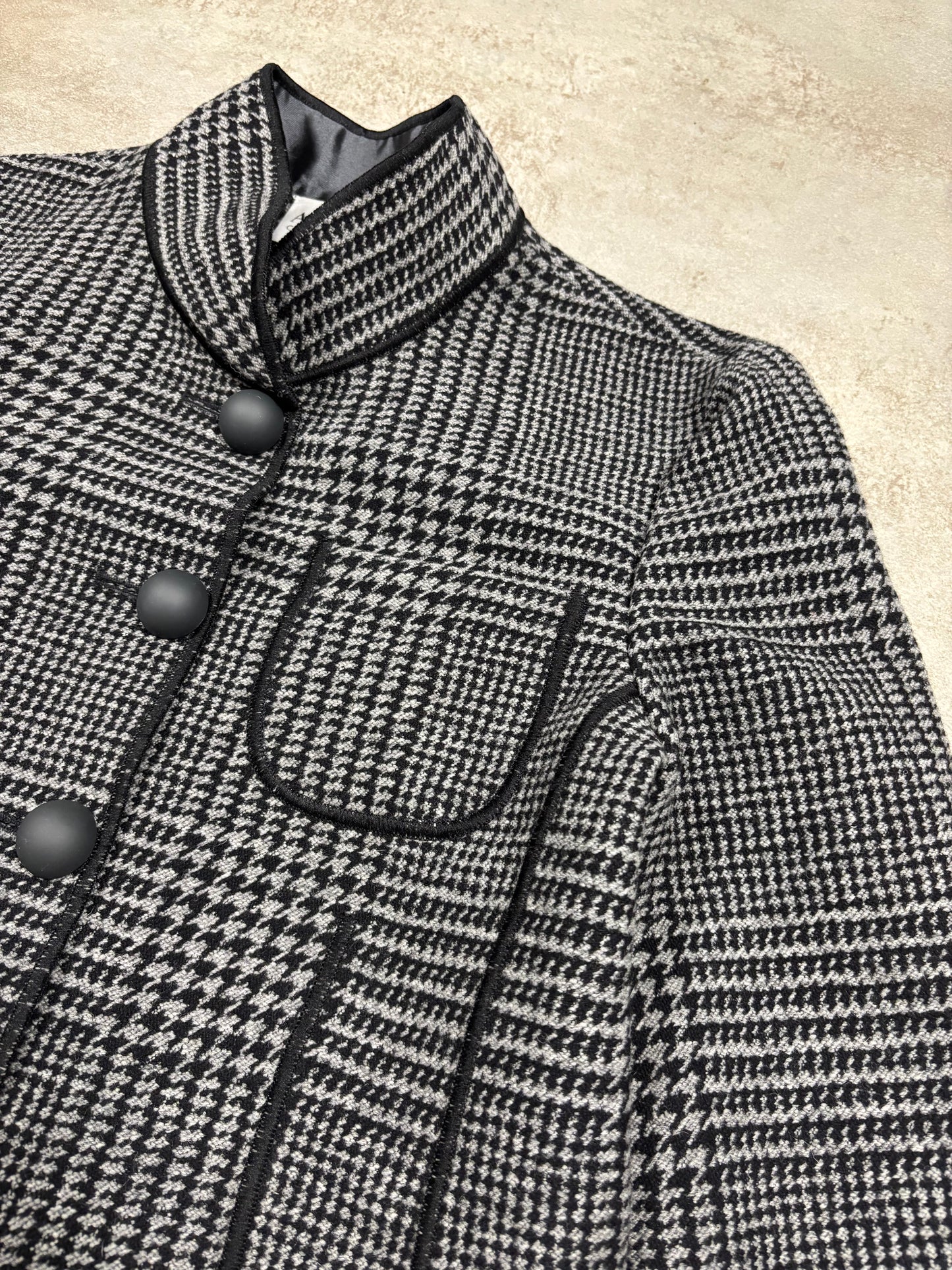 Blazer Largo Estructura Tweed Armani Collezioni 90s Vintage - M