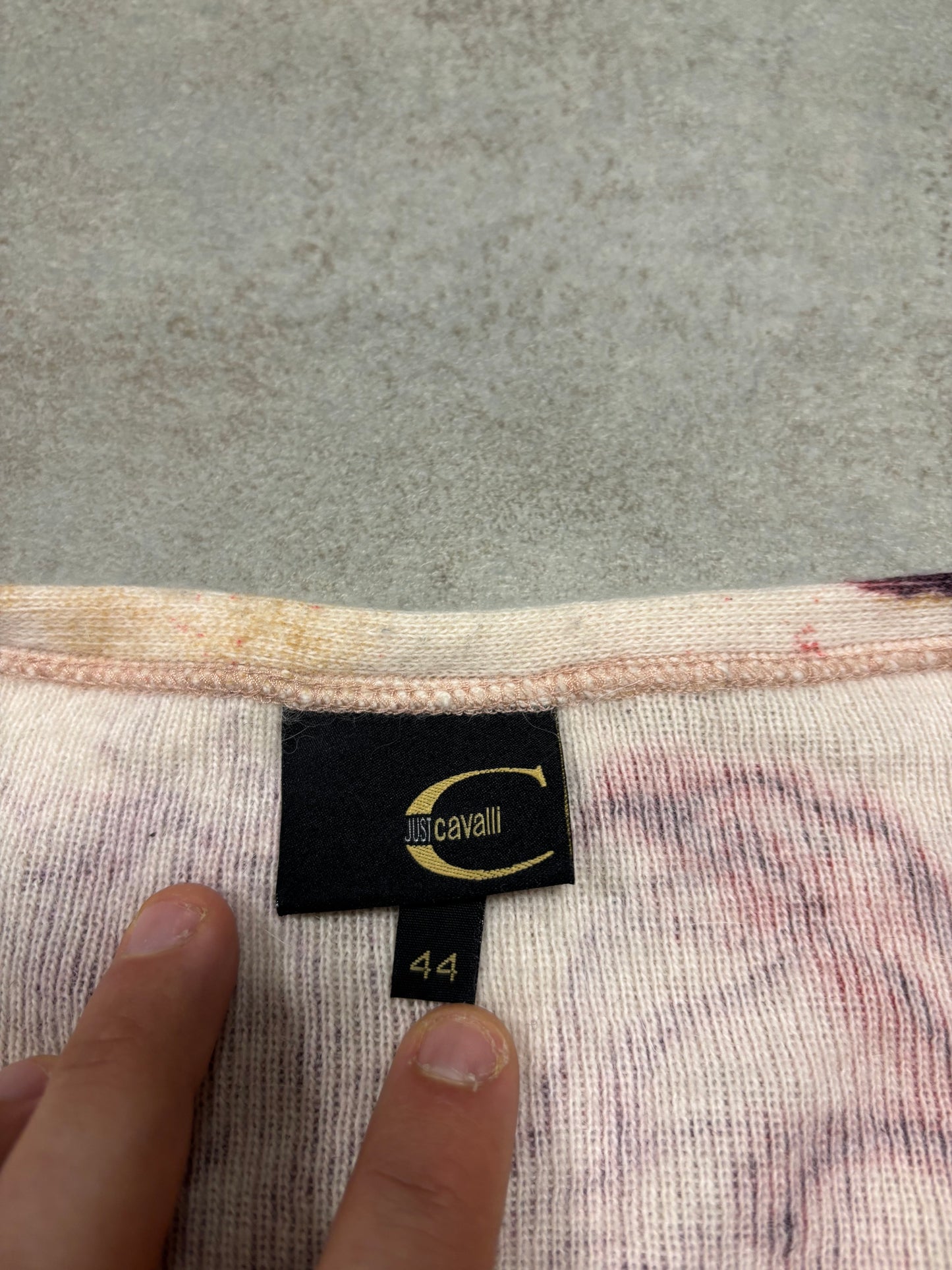 Jersey Top Manga Larga Cruzado ‘Total Print’ Just Cavalli 2002 Vintage - M