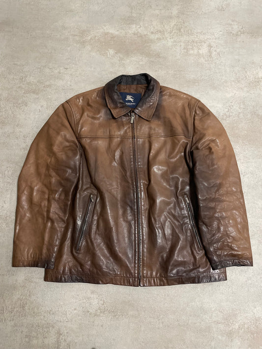 Chaqueta Piel Faded Burberry 00s Vintage - M