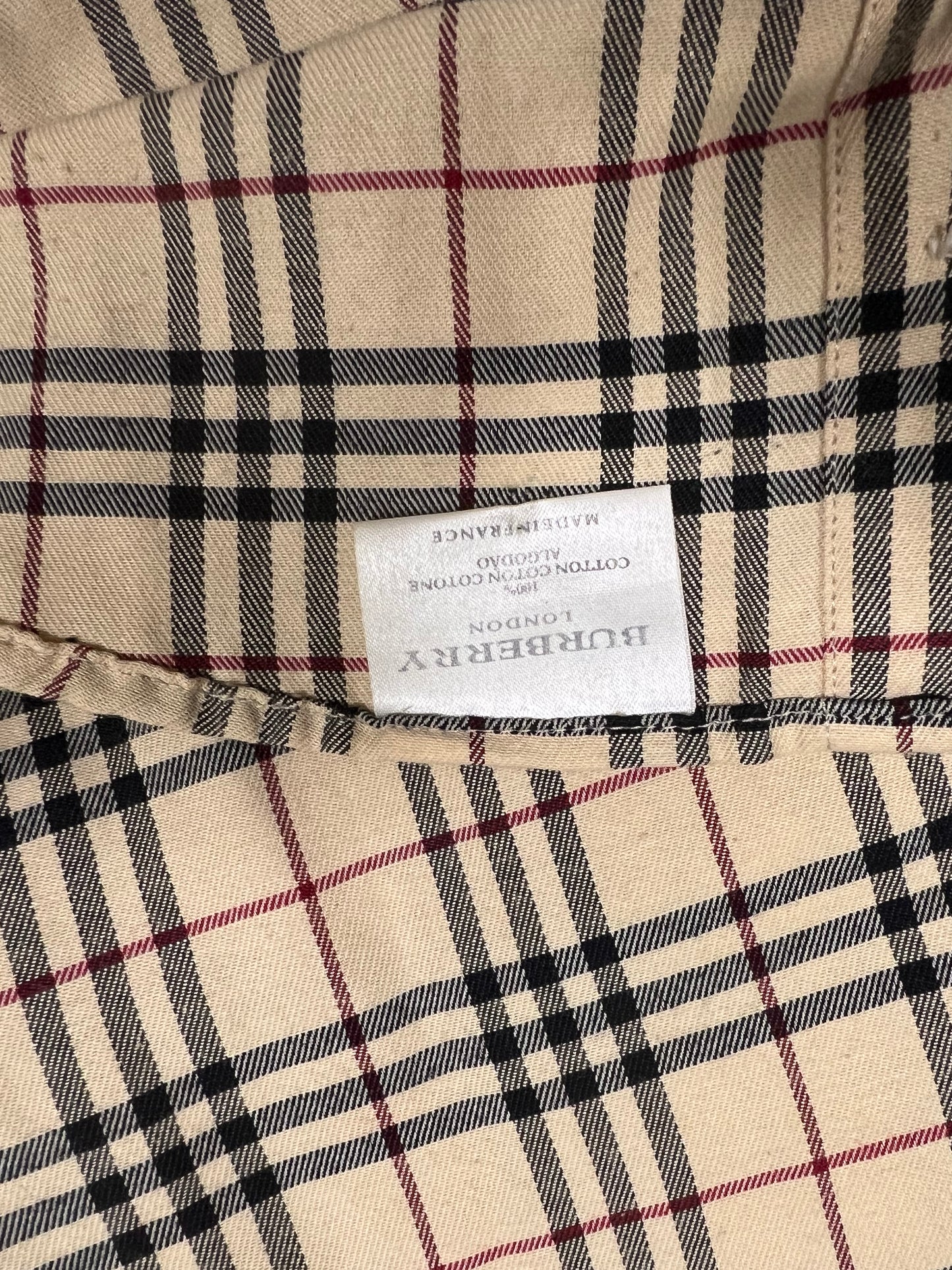 Camisa Vintage Burberry Nova Check 90’s - S