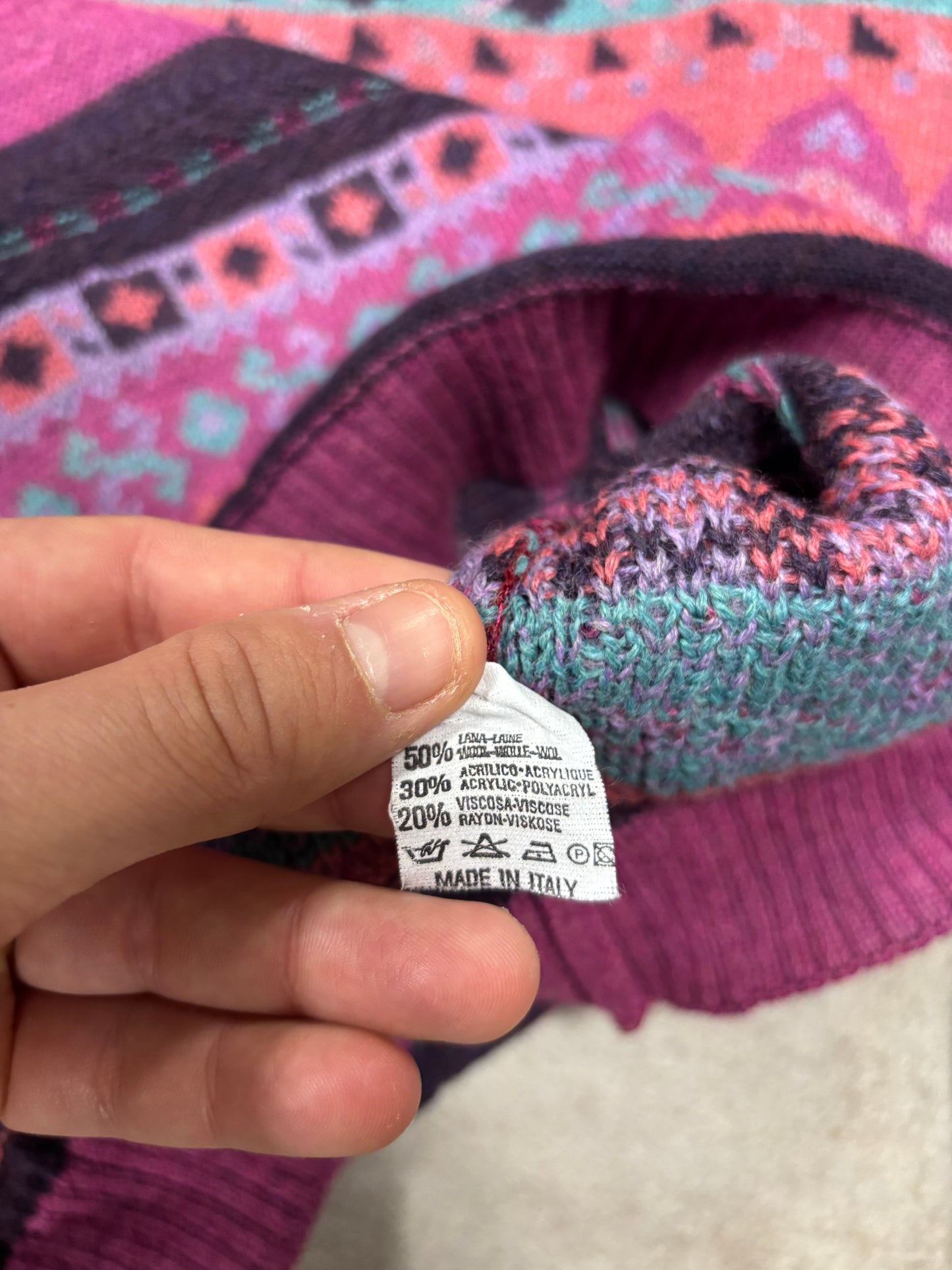 Jersey Estampado Jacquard Christian Dior 90s Vintage - XL