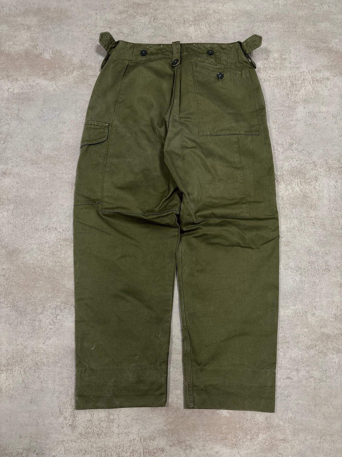 Pantalones De Combate Multipocket Militares Ejército Británico 1961 Vintage - M