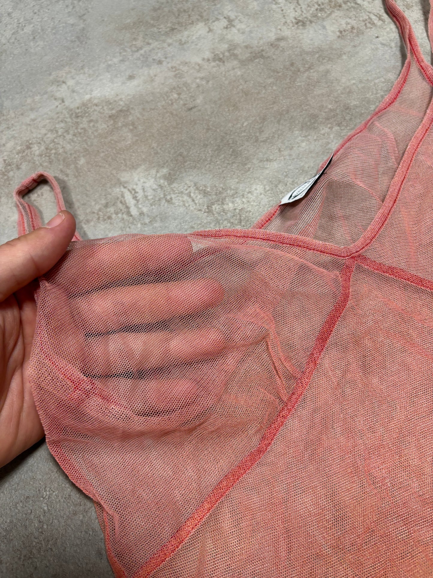 Vestido Degradado Transparente Roberto Cavalli 90s Vintage - M