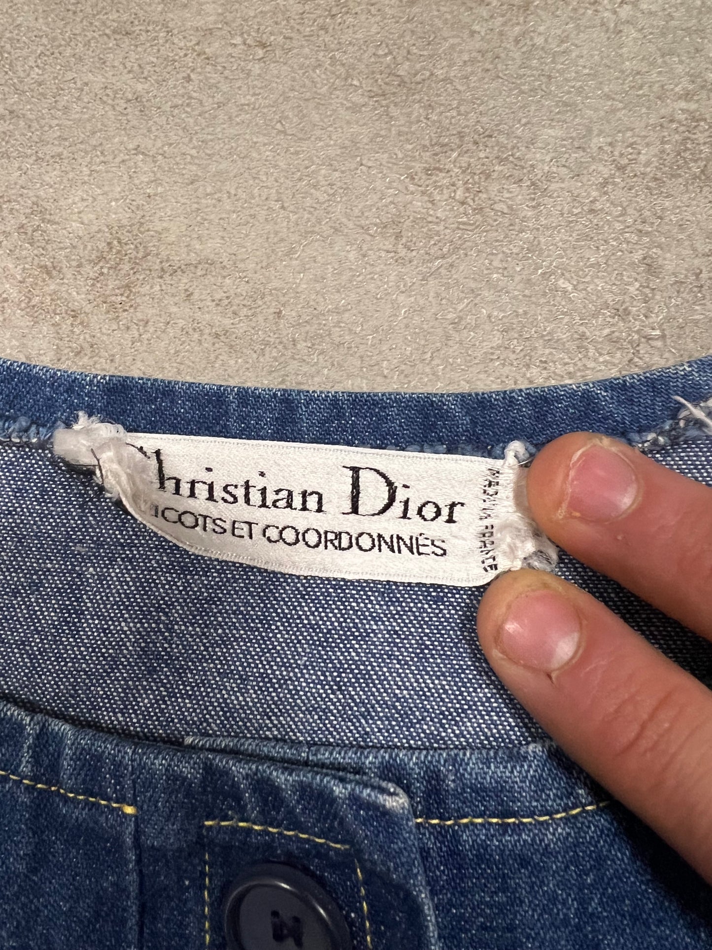 Vestido Largo Vaquero Vintage Christian Dior ‘Tricots et Coordonees’ 80’s - L (W)