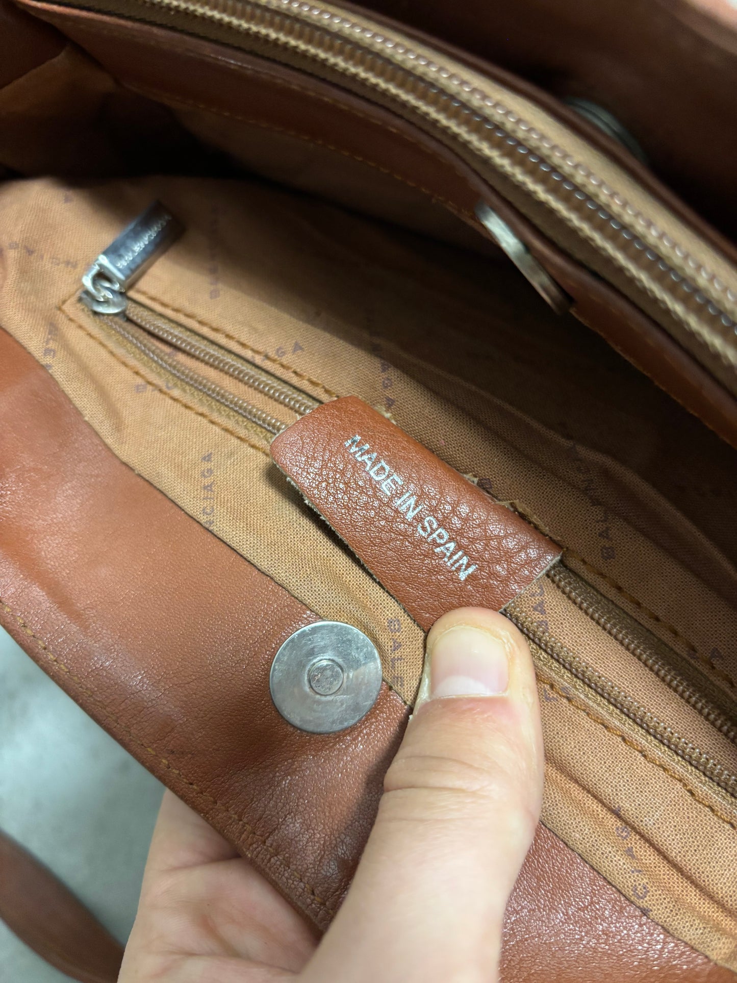 Bolso Hombro Cuero Balenciaga 00s Vintage