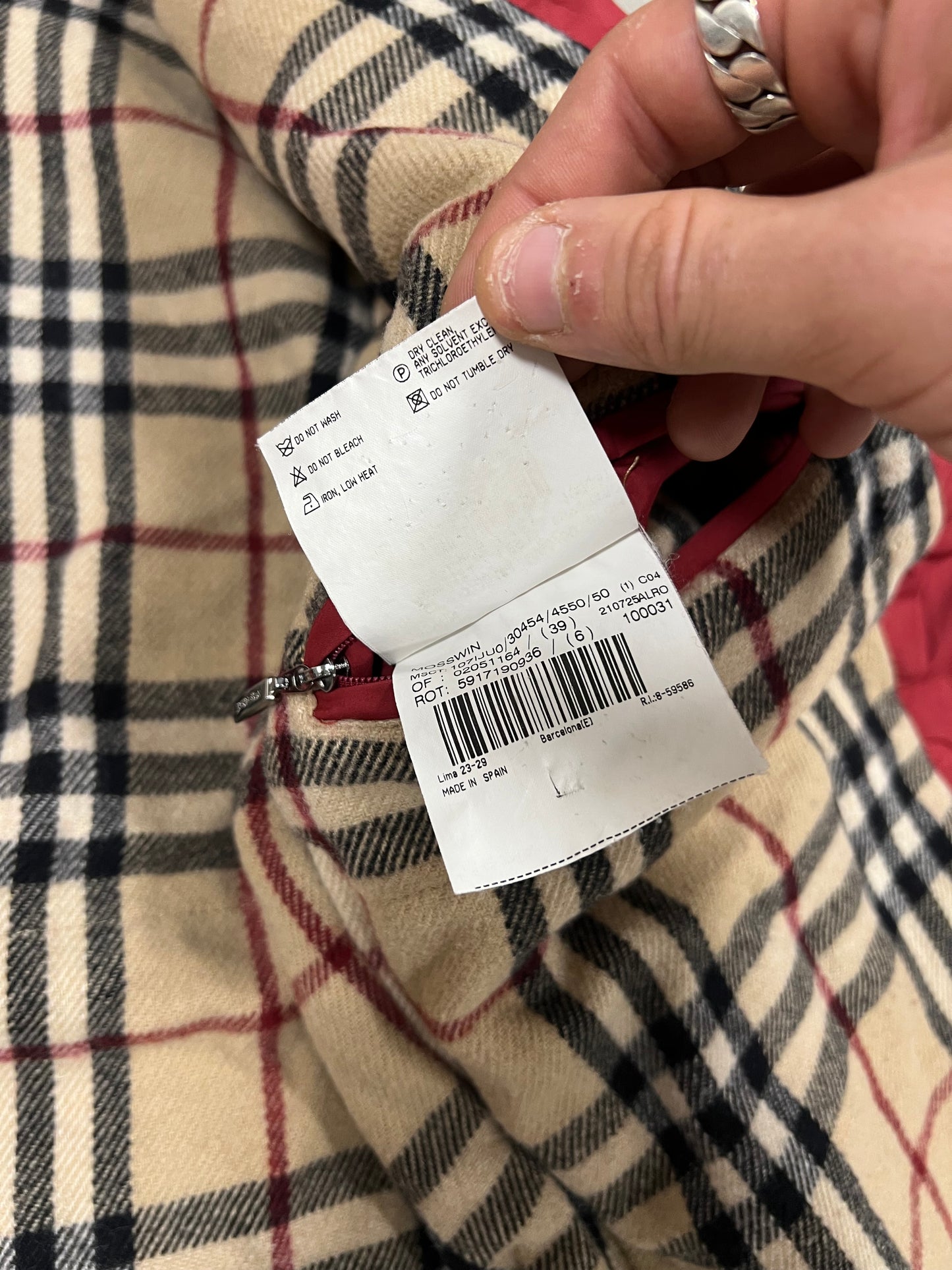 Chaqueta Harrington Vintage Burberry Novacheck - M