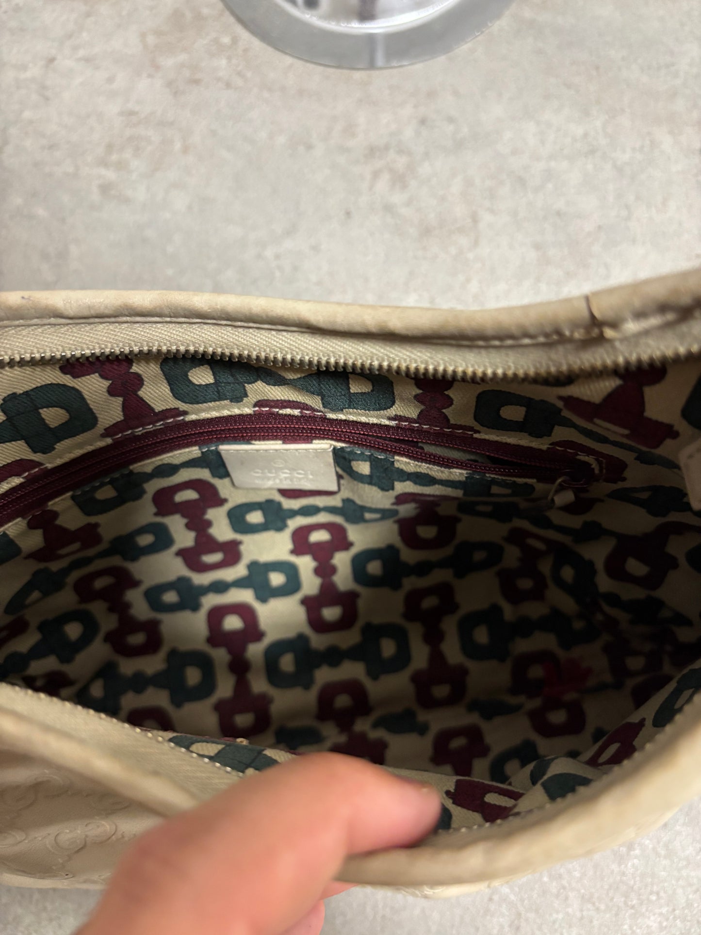 Bolso Hobo D-Ring Abbey Guccissima Cuero Gucci 00s Vintage