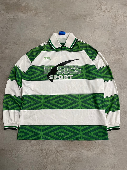Camiseta Fútbol Manga Larga Blank Celtic Glasgow 1993-1994 Vintage - XL