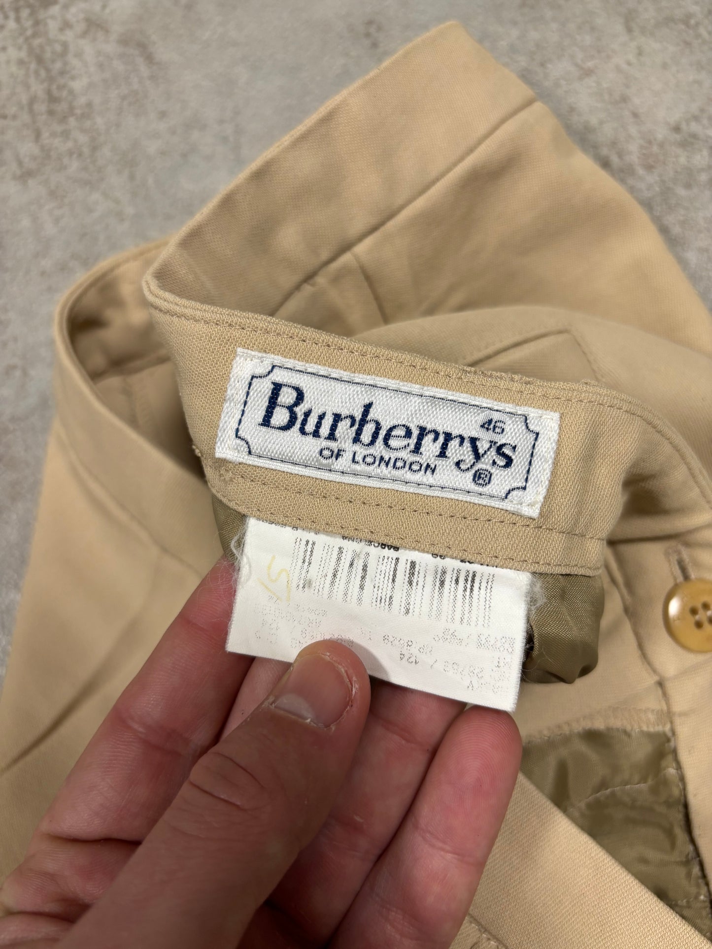 Pantalones Traje Pinzas Burberry 00s Vintage - M