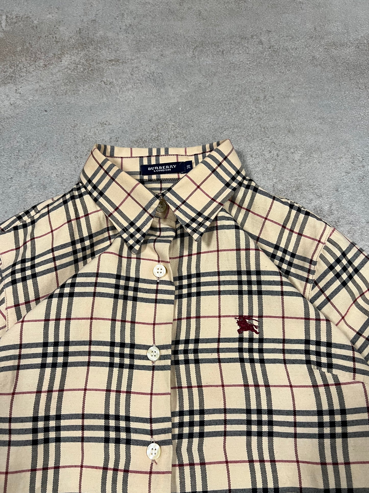 Camisa Vintage Burberry Nova Check 90’s - S