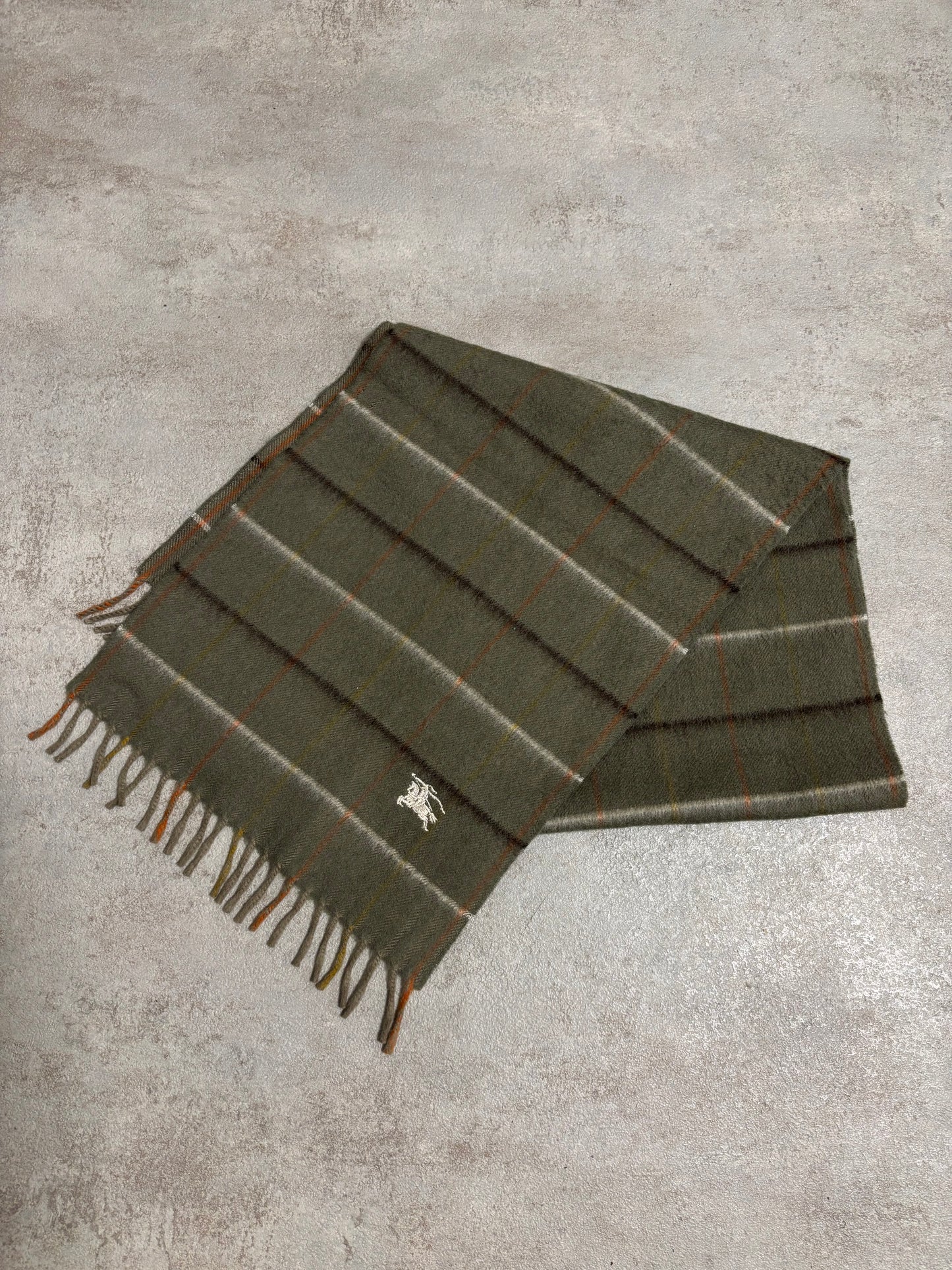 Bufanda Lana Virgen Burberry 90s Vintage