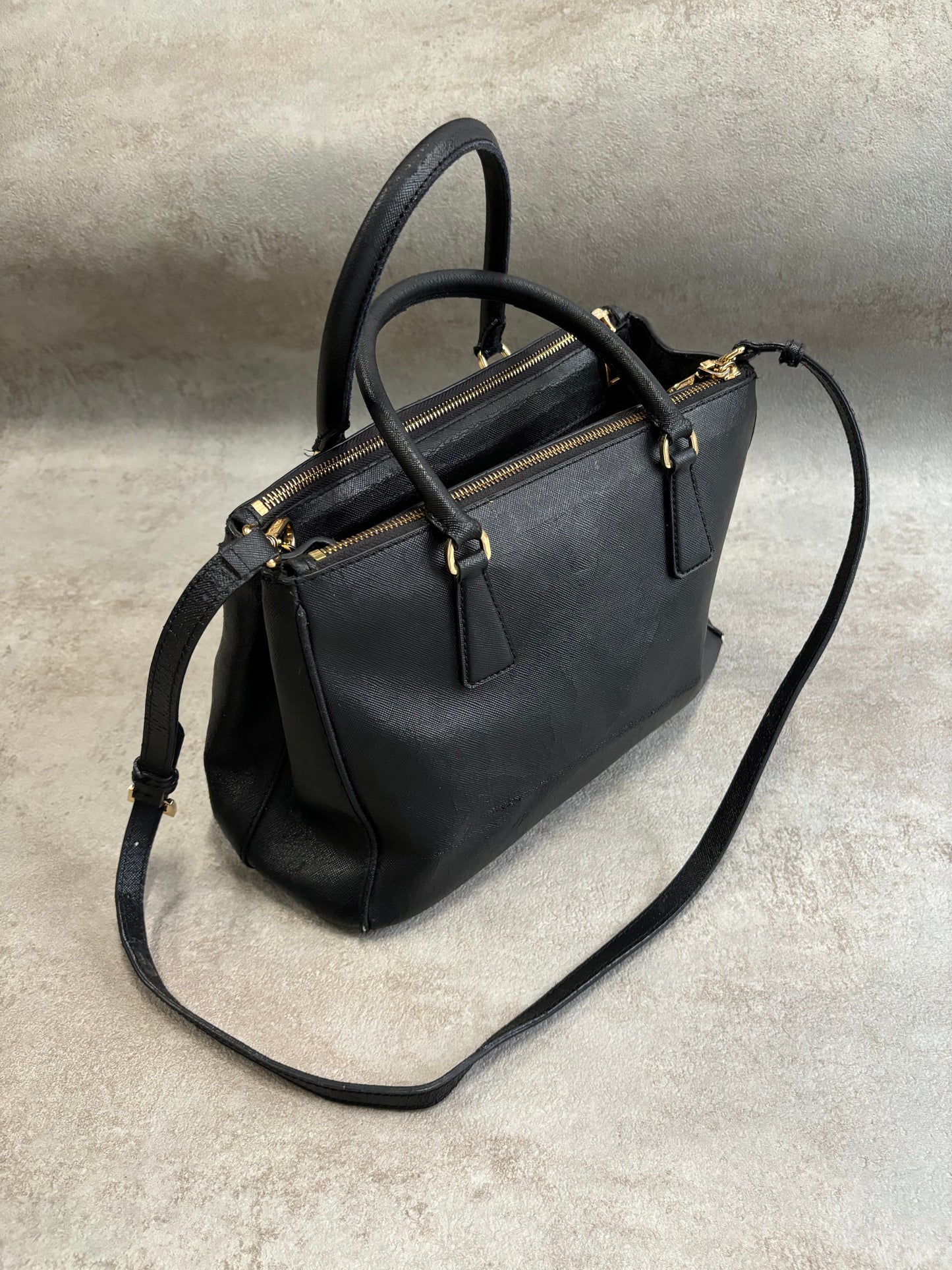 Bolso Prada Saffiano Small Galleria Double Zip Tote Bag