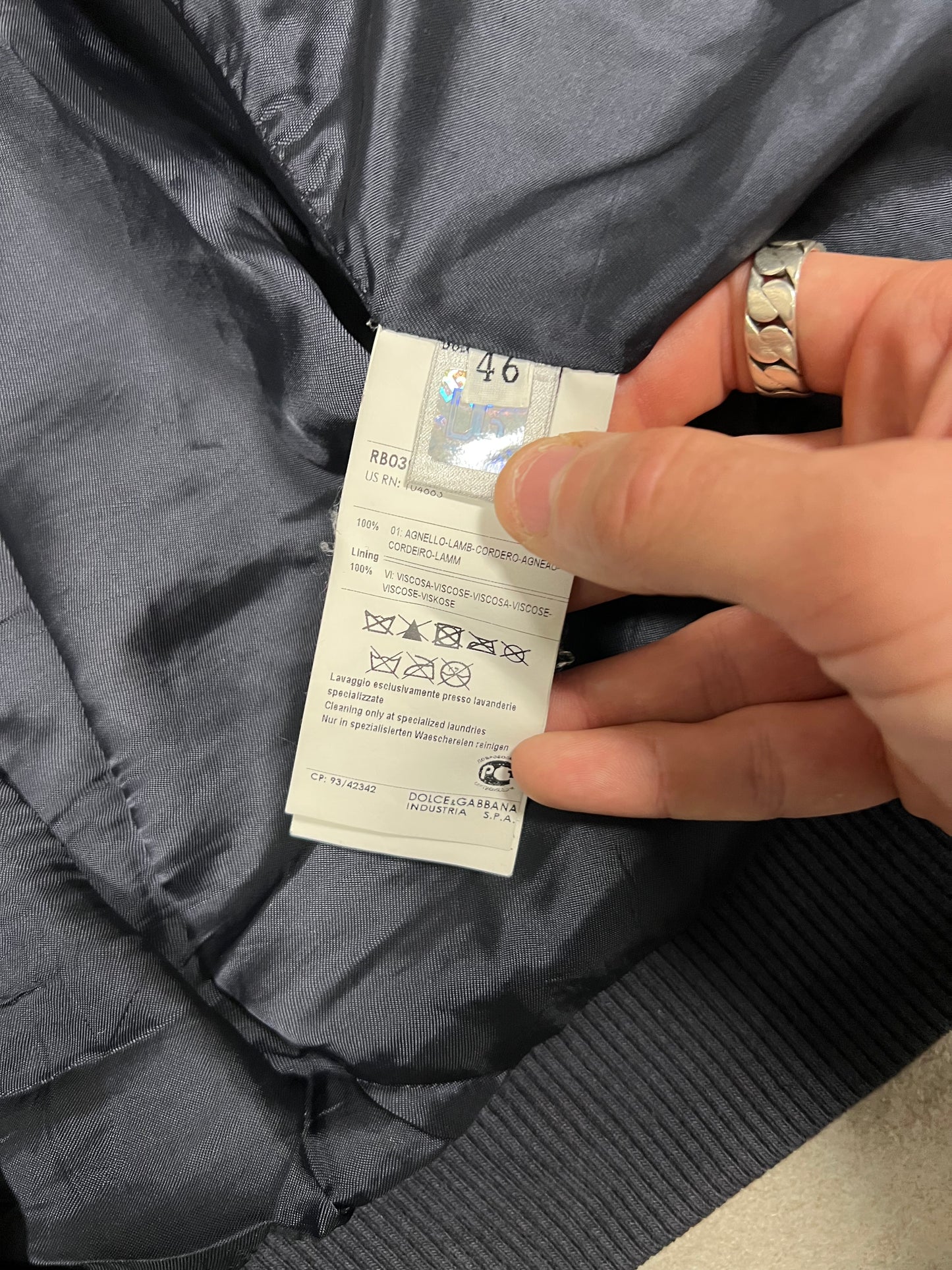 Chaqueta Cuero Ajustada Vintage Dolce & Gabbana 00’s - M