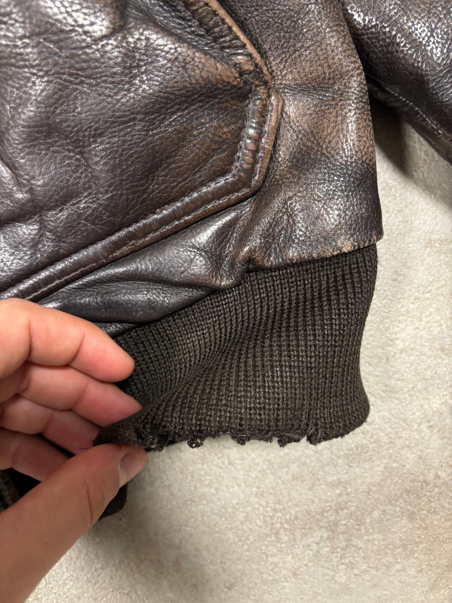 Chaqueta Cuero G-1 Avirex 1992 Vintage - L