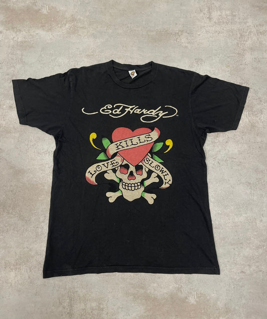 Camiseta Estampada Ed Hardy 00s Vintage - M