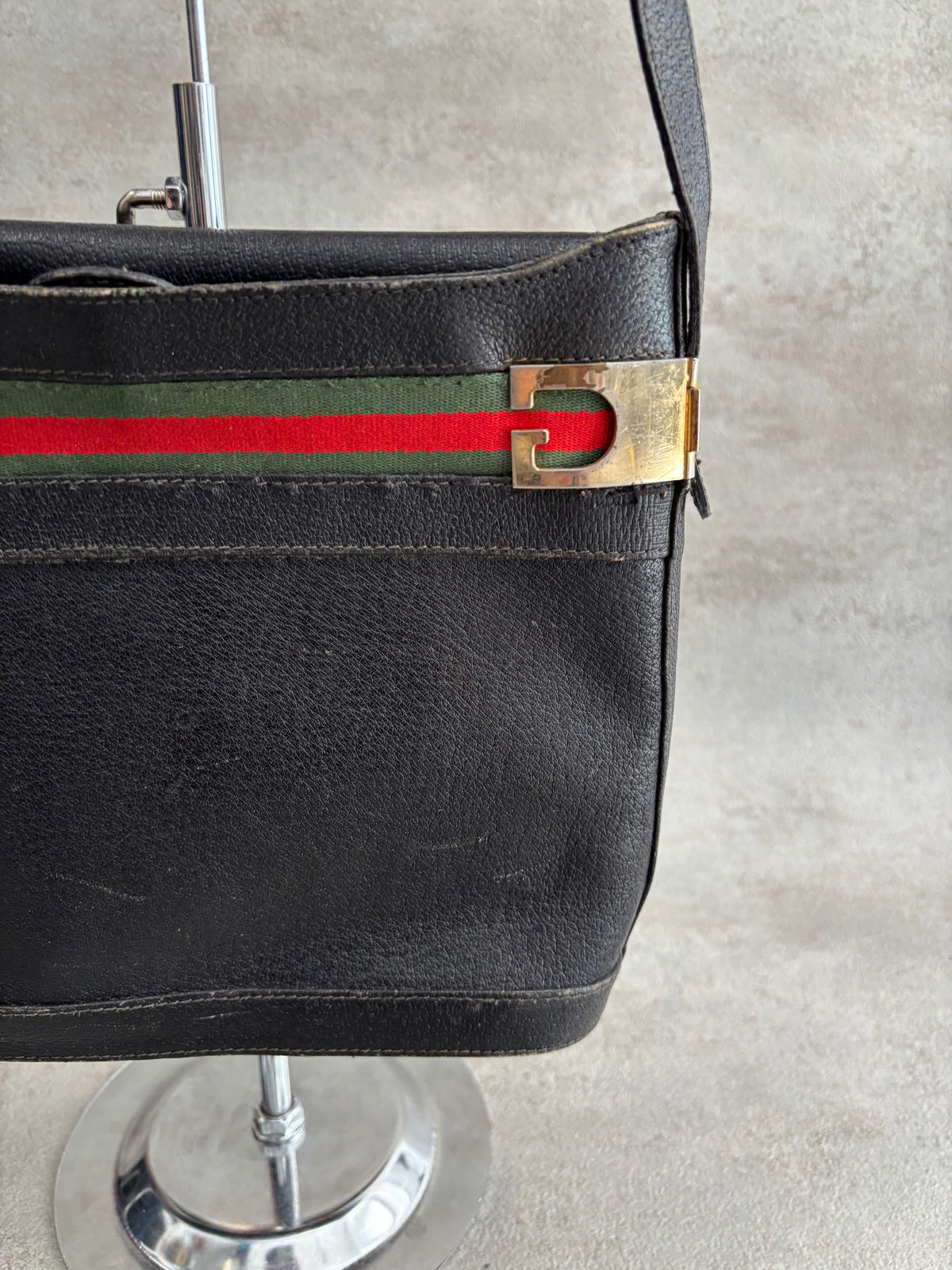 Bolsa Ophidia Bucket Cuero Gucci 80s Vintage