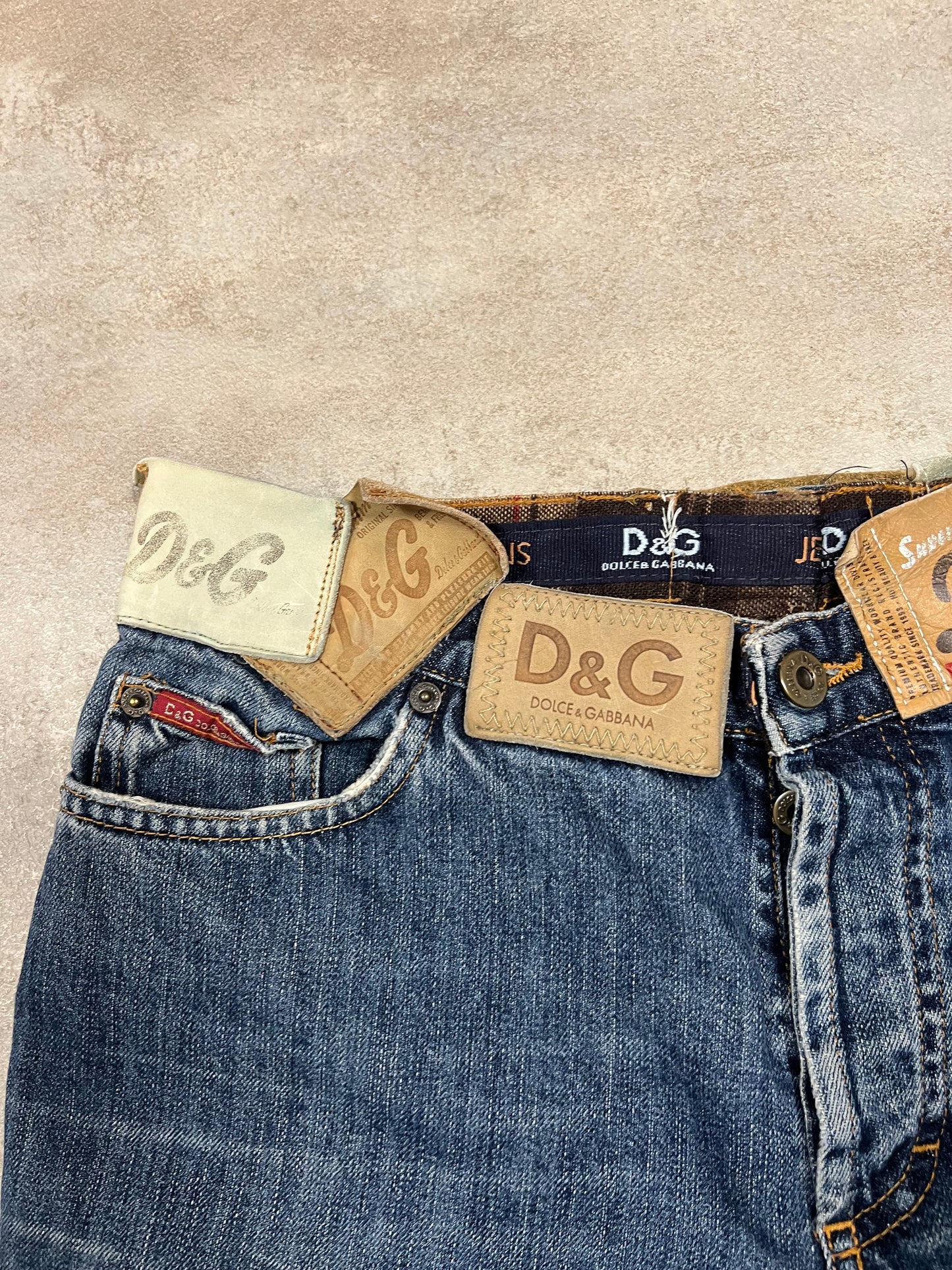 Pantalones Vaqueros Vintage Dolce Gabbana ‘Patch’ 00’s Rare - M(W)