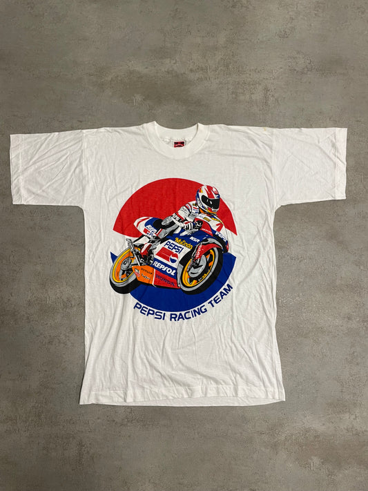 Camiseta ‘Single Stitch’ Racing Pepsi 90s Vintage - XL