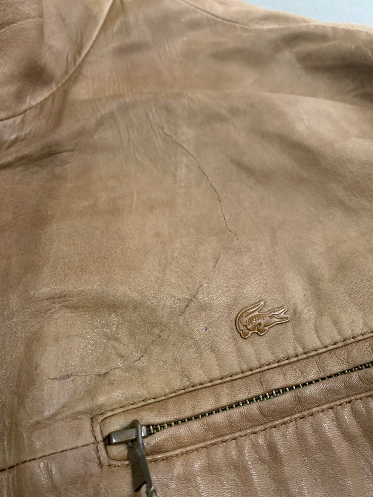 Vintage Lacoste Leather Jacket -L