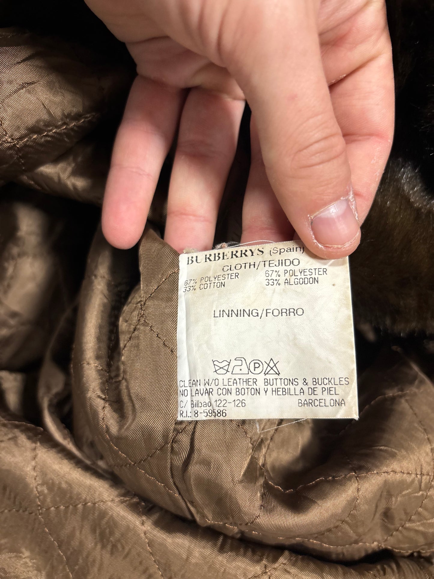 Gabardina Pelo ‘Soint New’ Burberry 90s Vintage - L