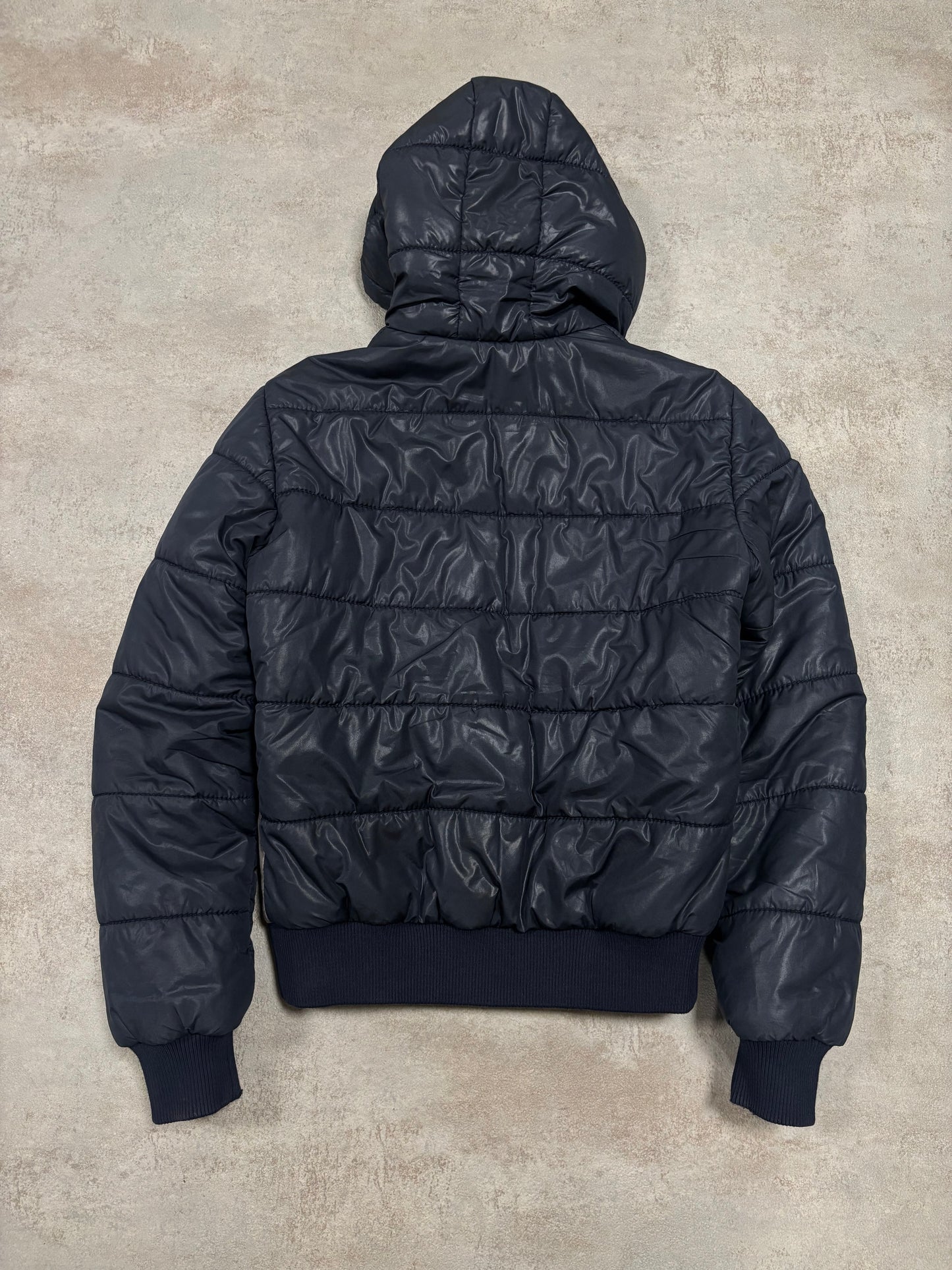 Chaqueta Puffer Doble Textura Cuero Dolce & Gabbana 00s Vintage - S