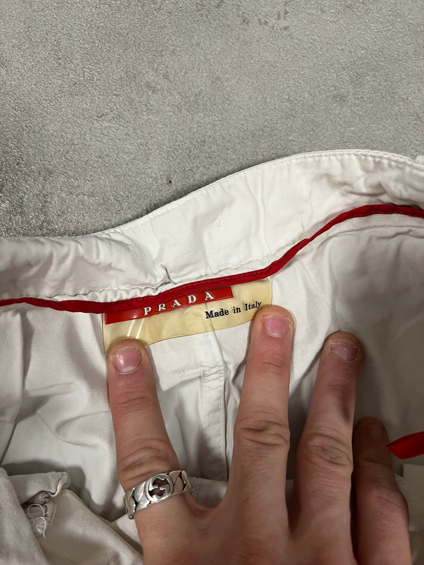 Pantalón Nylon Vintage Prada ‘Buckle Back’ 00’s - L