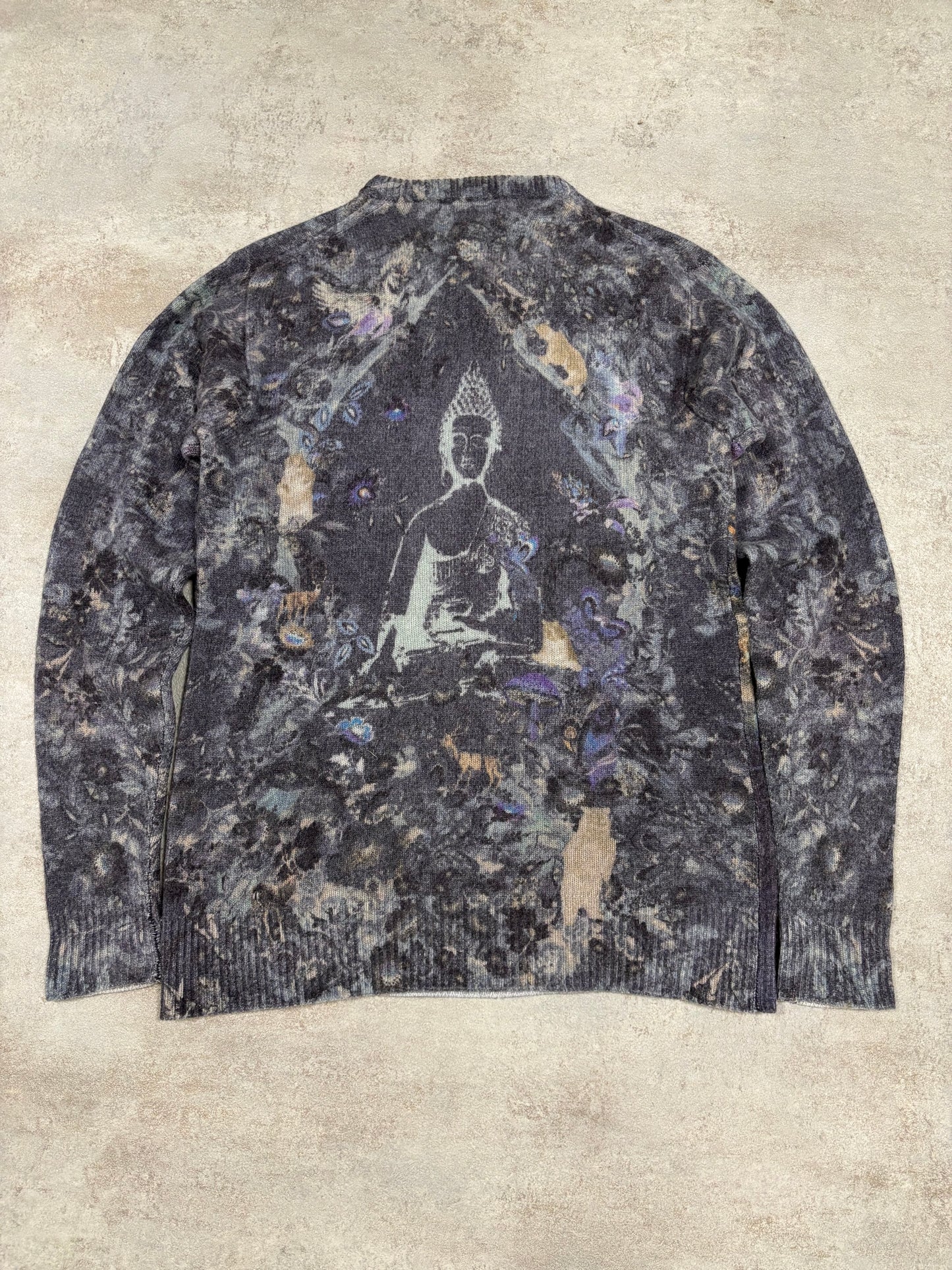 Jersey Lana/Cashmere Estampado Etro Milano 00s Vintage - S