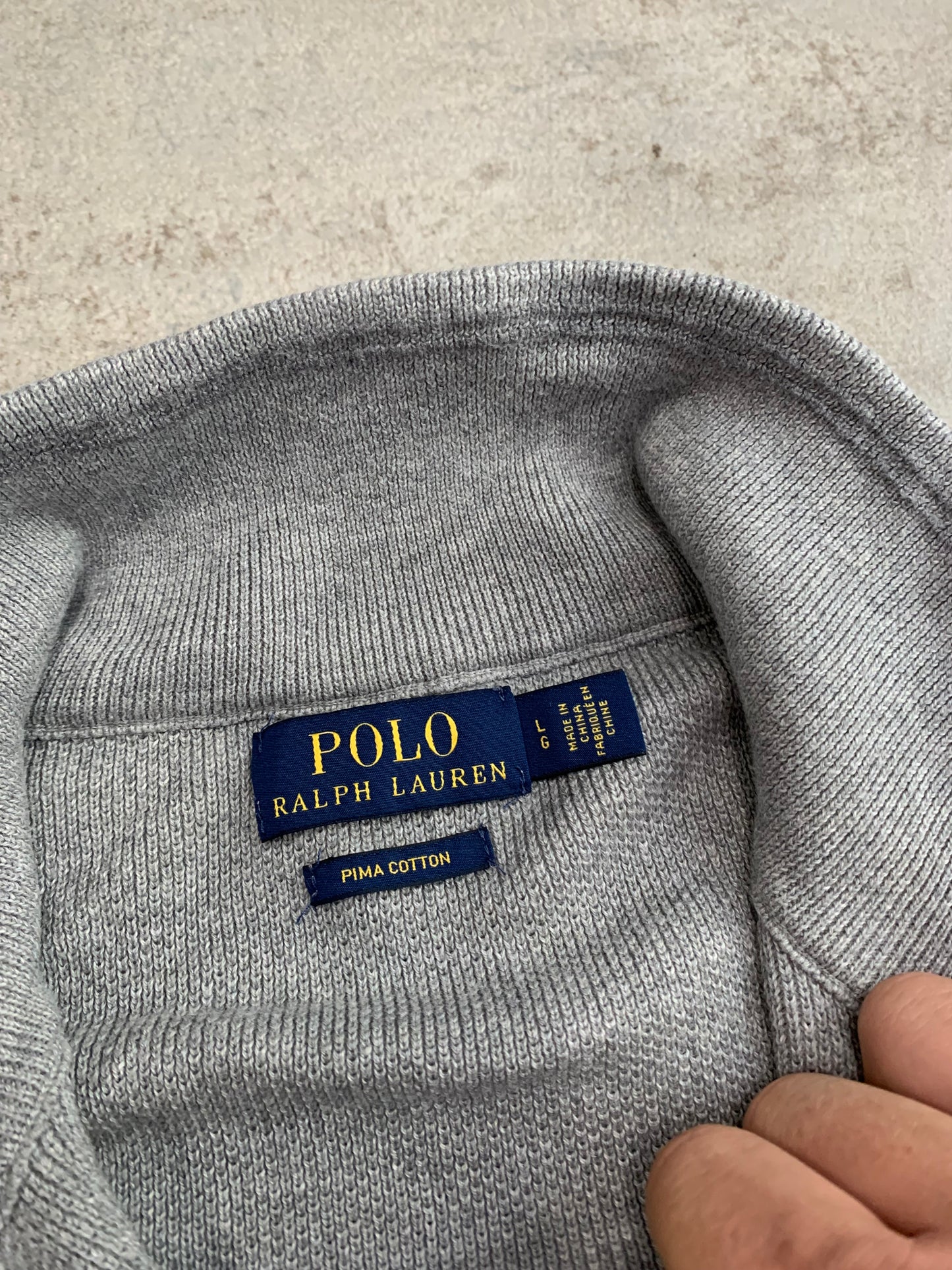 Half-Zip Vintage Polo Ralph Lauren - L