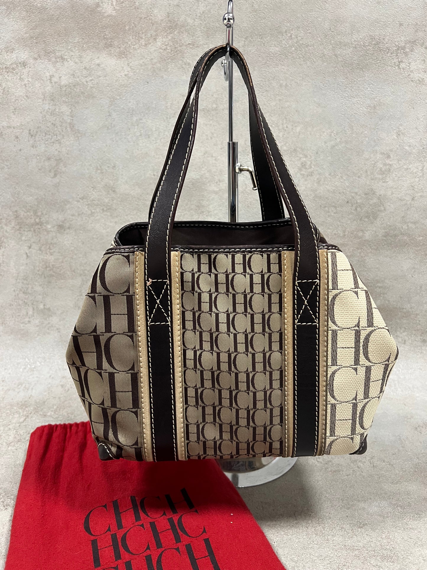 Bolso Tela Convertible Vintage Carolina Herrera 00’s Deadstock