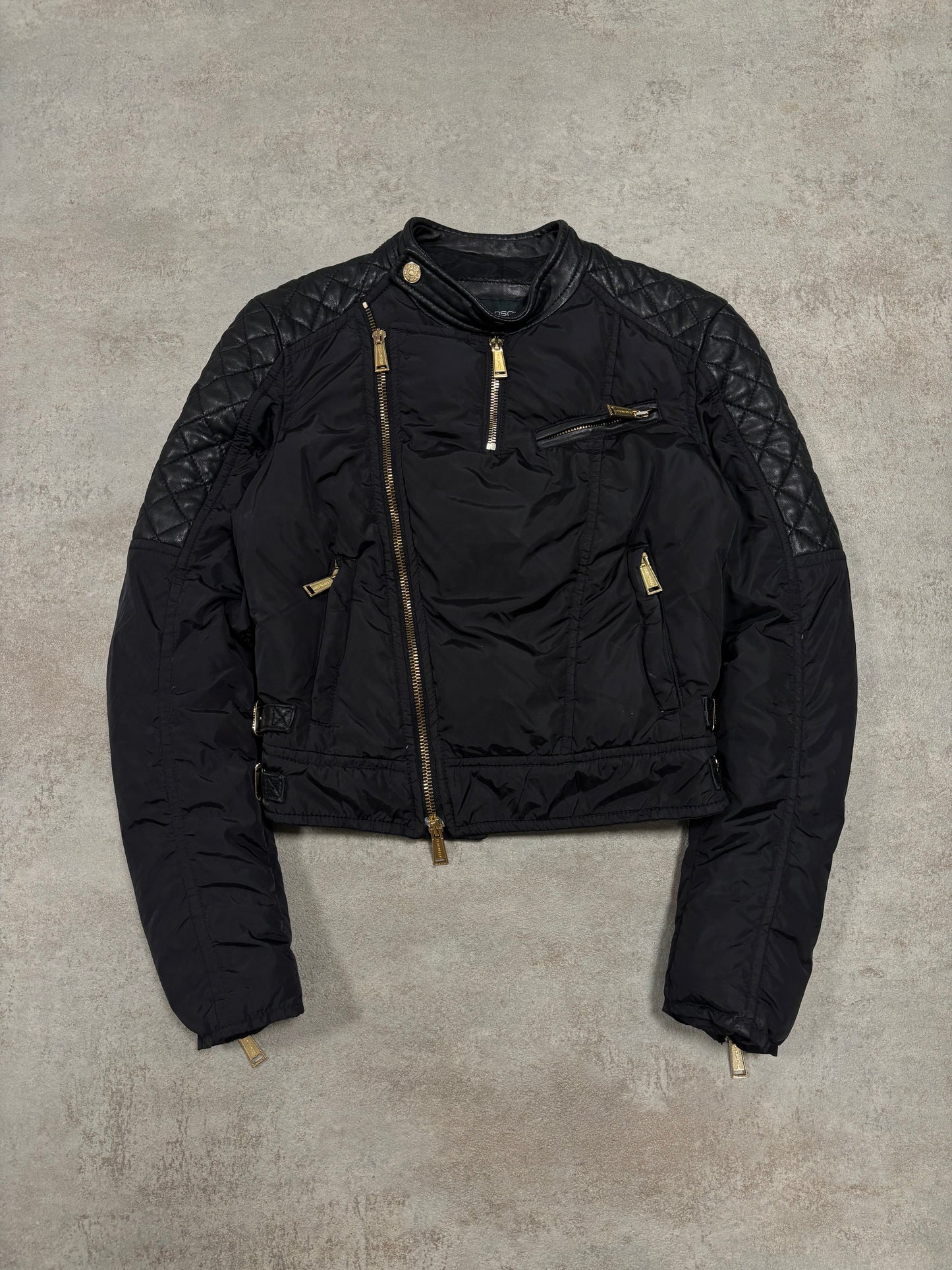 Chaqueta Racing Asimétrica Multizip Dsquared2 00s Vintage - XS