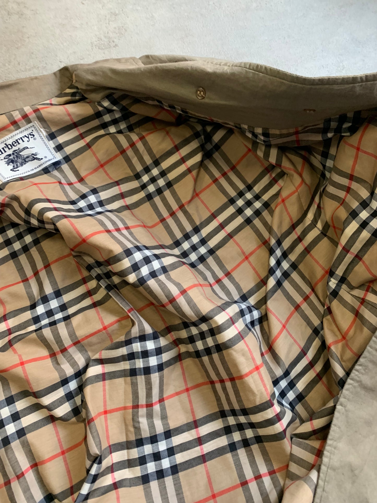 Gabardina Vintage Burberry Nova Check 80’s