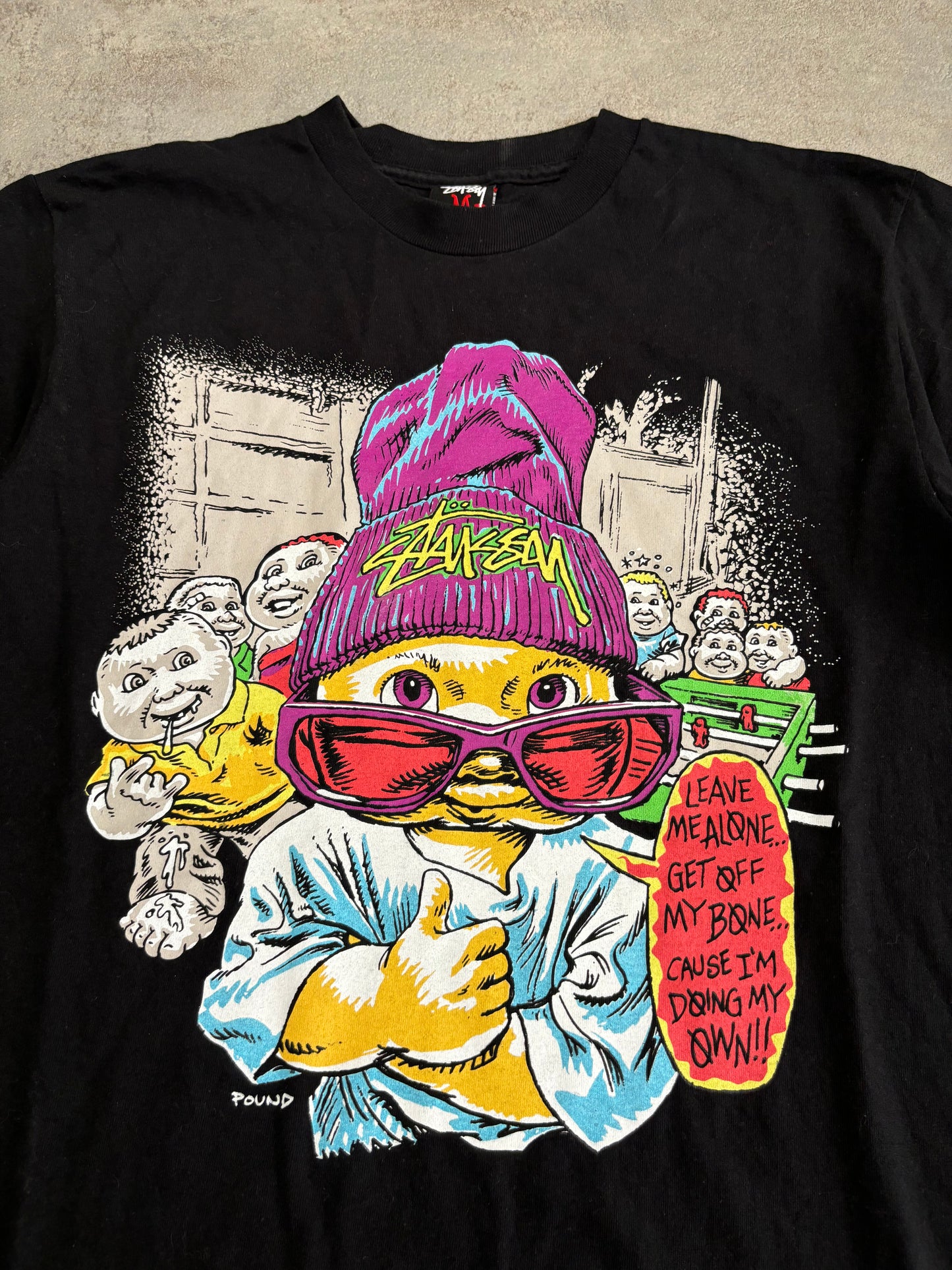 Camiseta Gráfica Stussy x Pound 00s Vintage - M